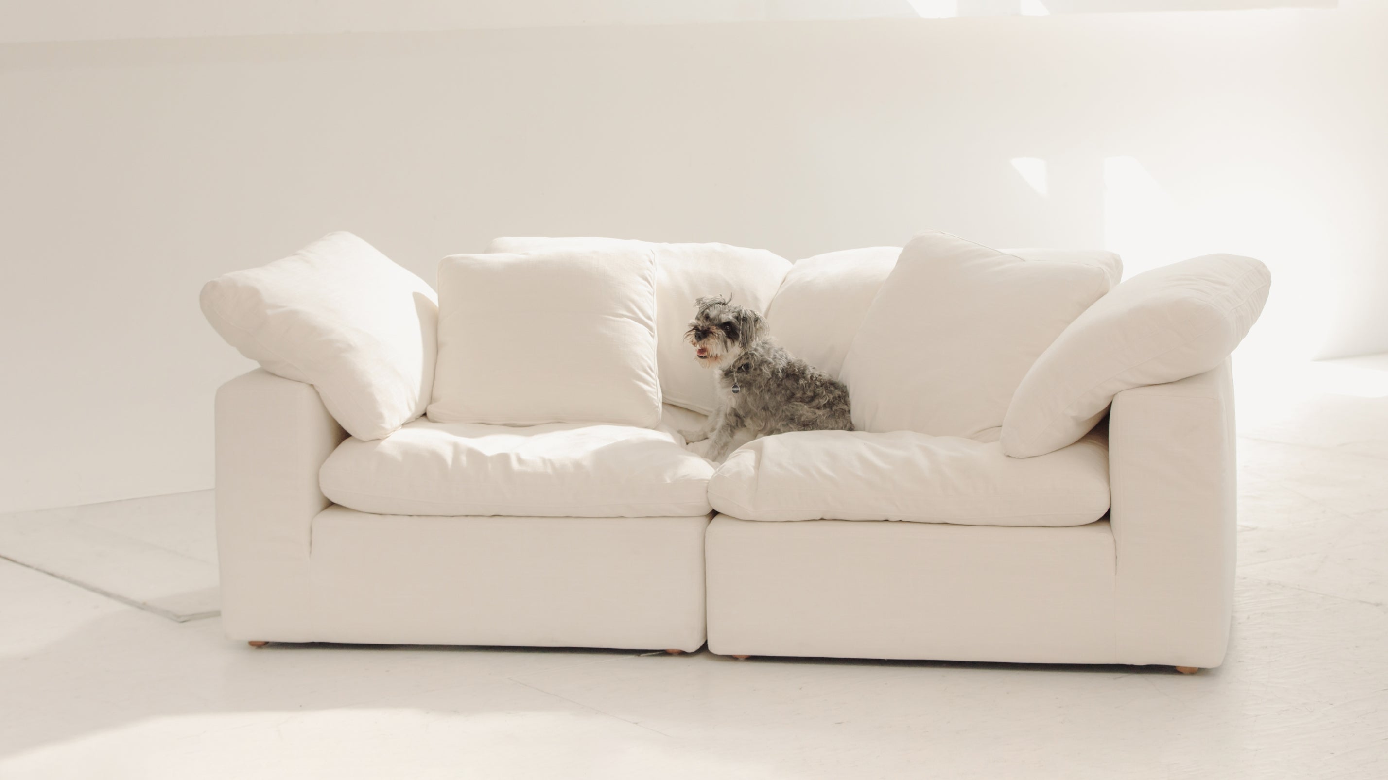 Movie Night™ 2-Piece Modular Sofa, Large, Cream Linen - Image 8
