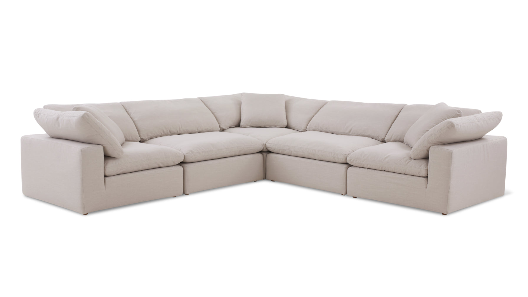 Movie Night™ 5-Piece Modular Sectional Closed, Standard, Clay - Image 4