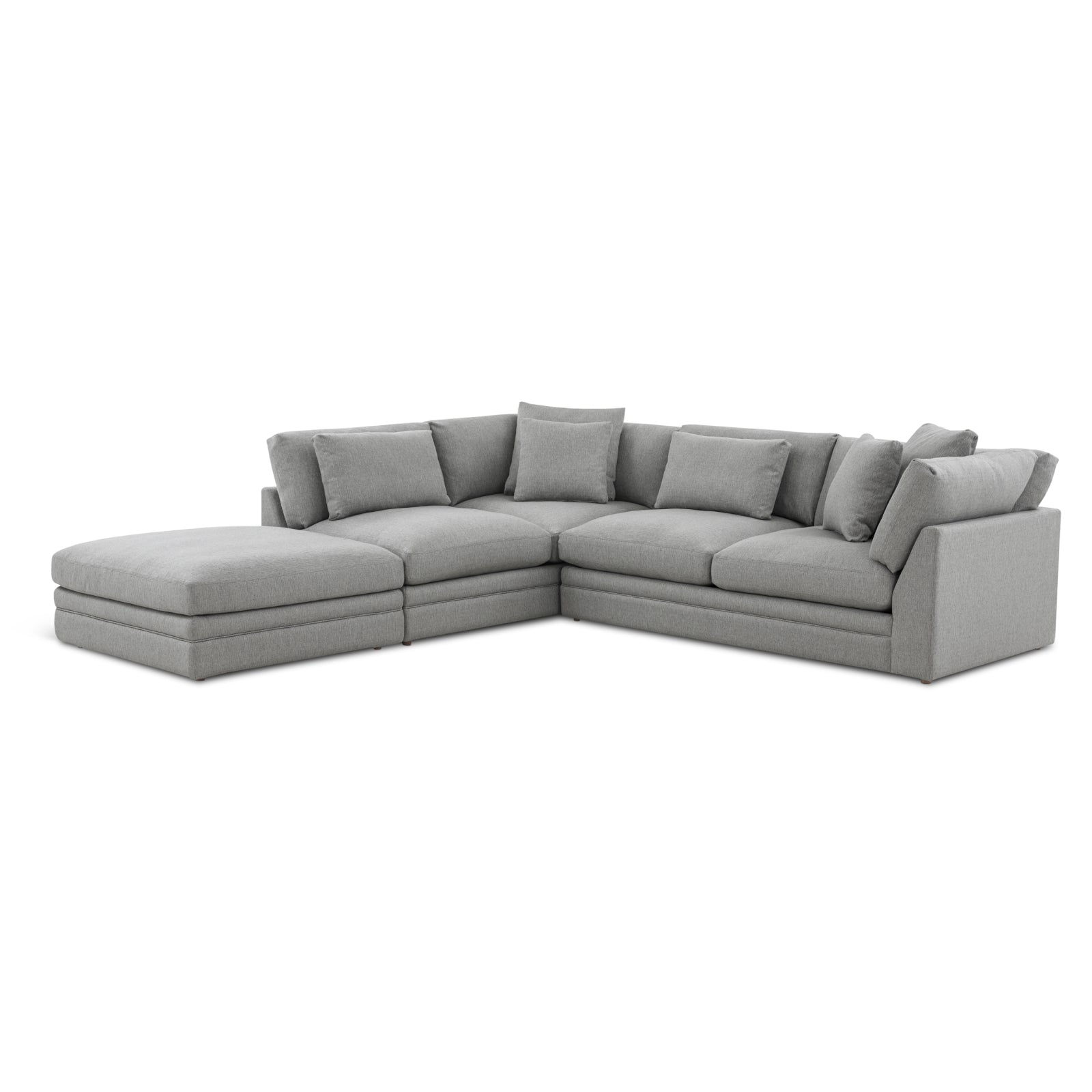 Feel Good Sectional with Ottoman, Left, Mist - Image 9