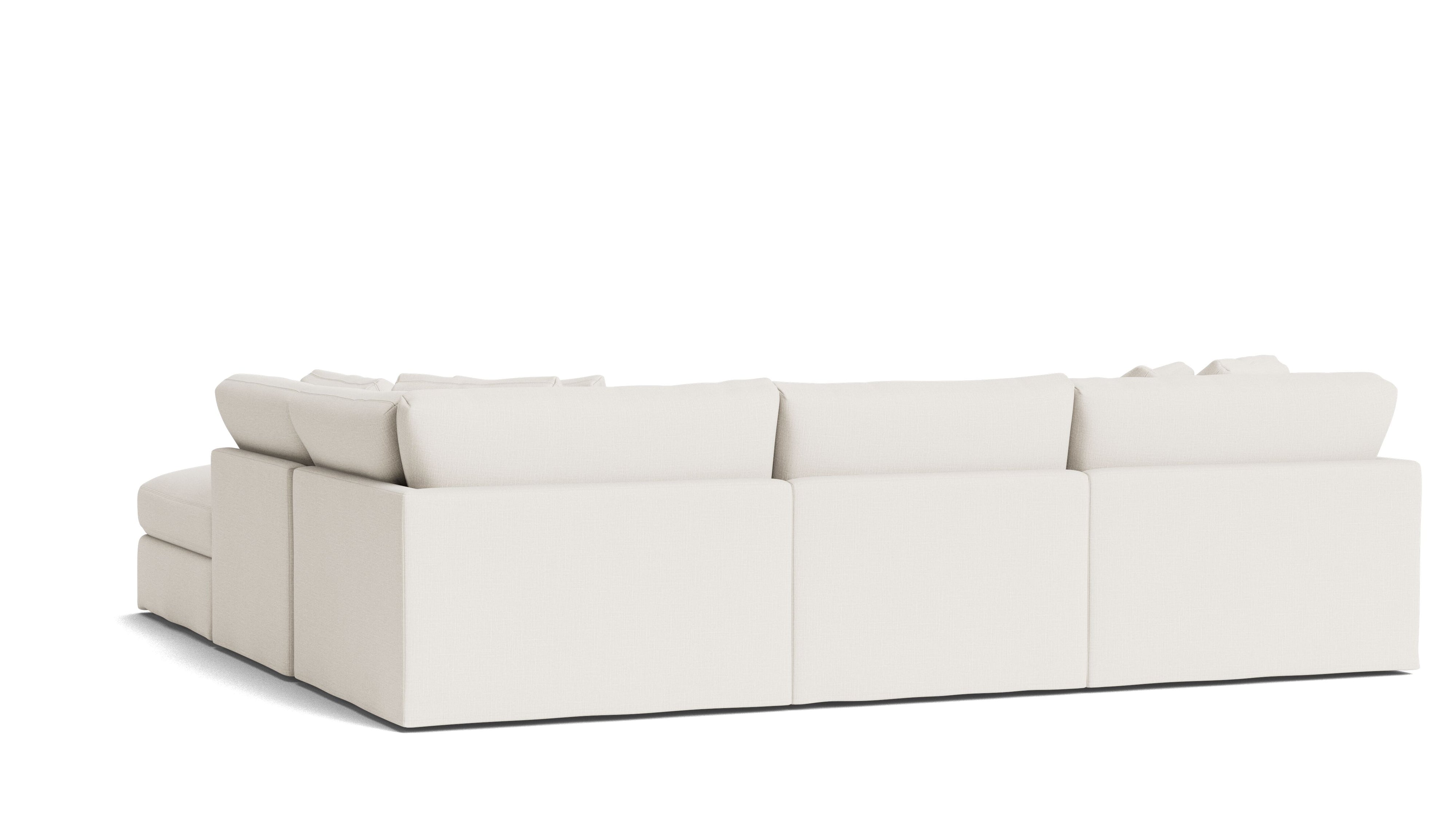 Get Together™ 5 - Piece Modular Sectional, Large, Cream Linen - Sundays CompanySEC-YJ-028-018