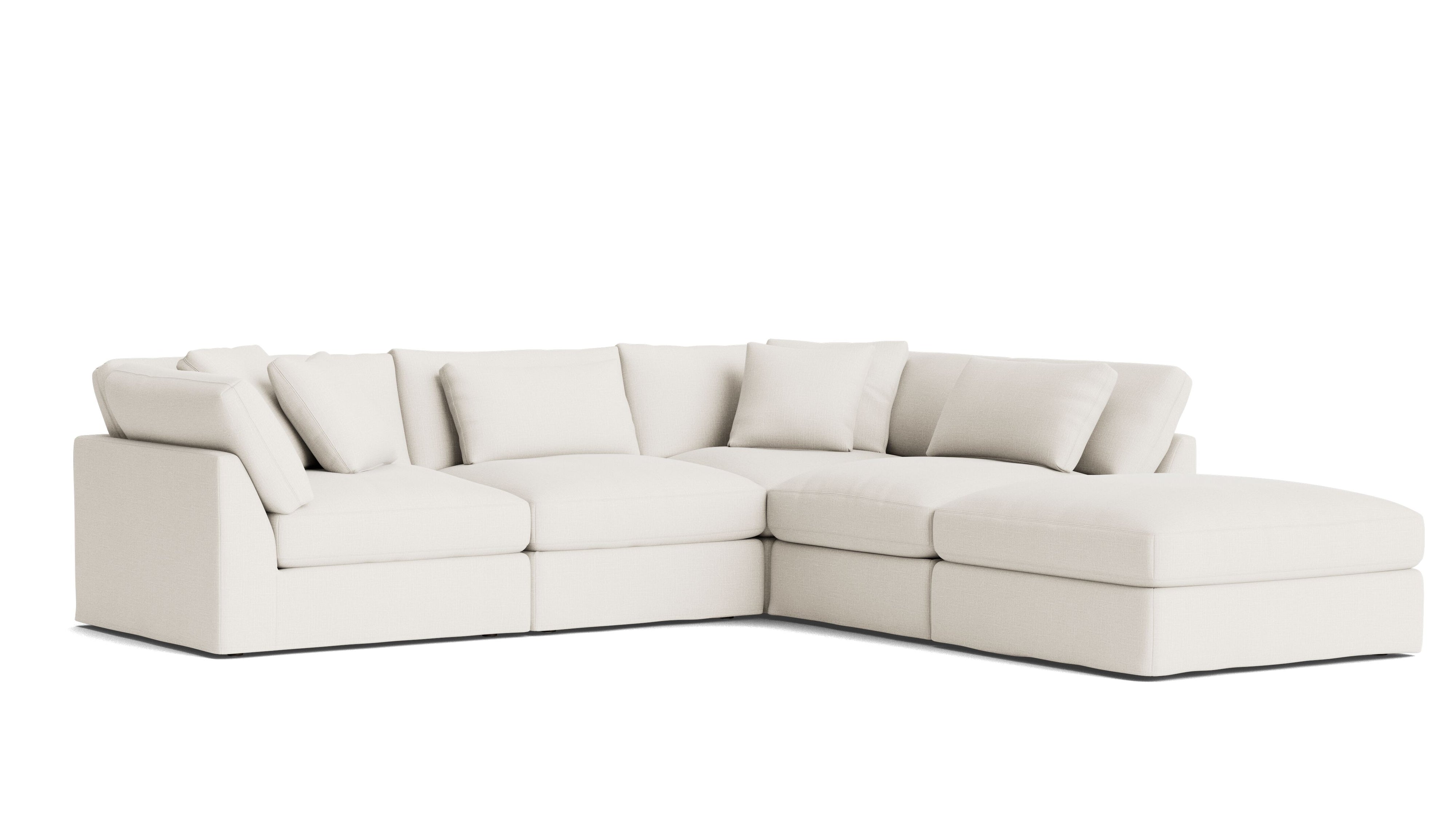 Get Together™ 5 - Piece Modular Sectional, Large, Cream Linen - Sundays CompanySEC-YJ-028-018