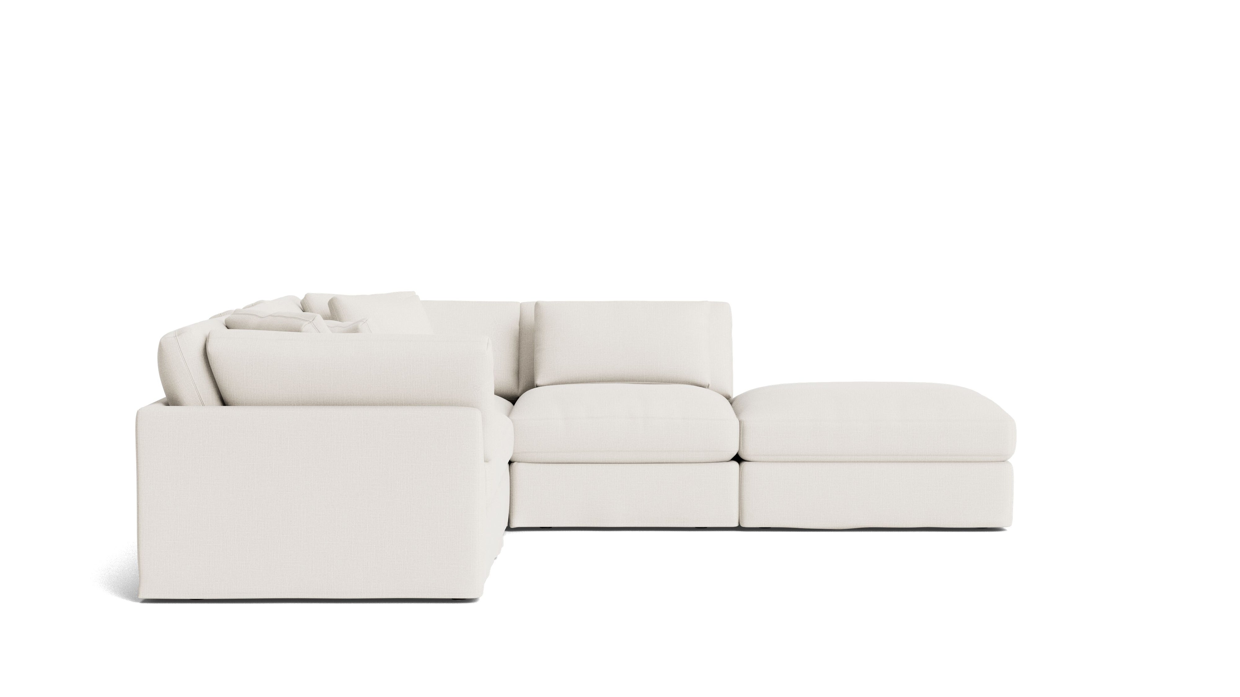 Get Together™ 5 - Piece Modular Sectional, Large, Cream Linen - Sundays CompanySEC-YJ-028-018
