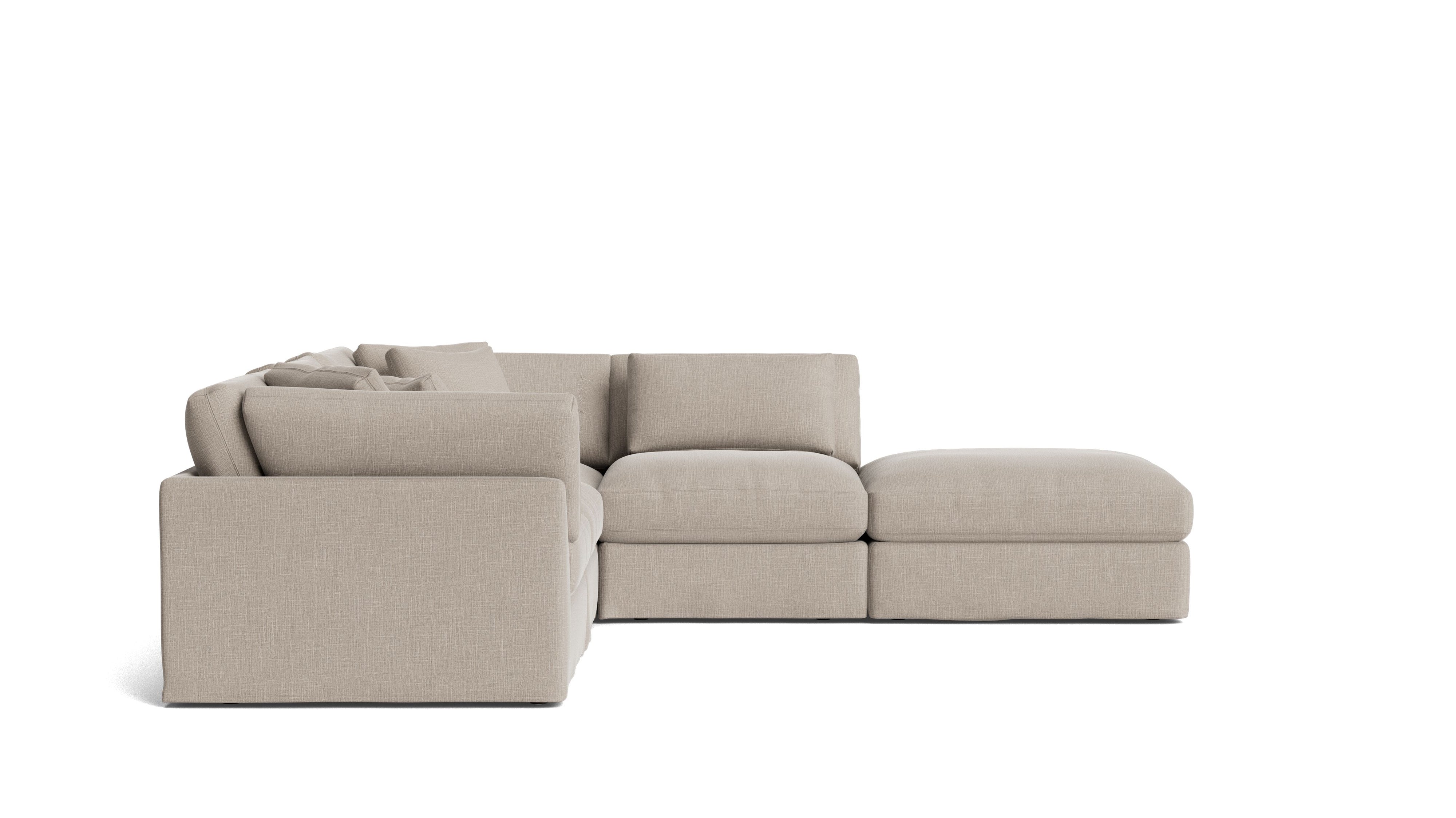 Get Together™ 5 - Piece Modular Sectional, Large, Light Pebble - Sundays CompanySEC-YJ-028-029