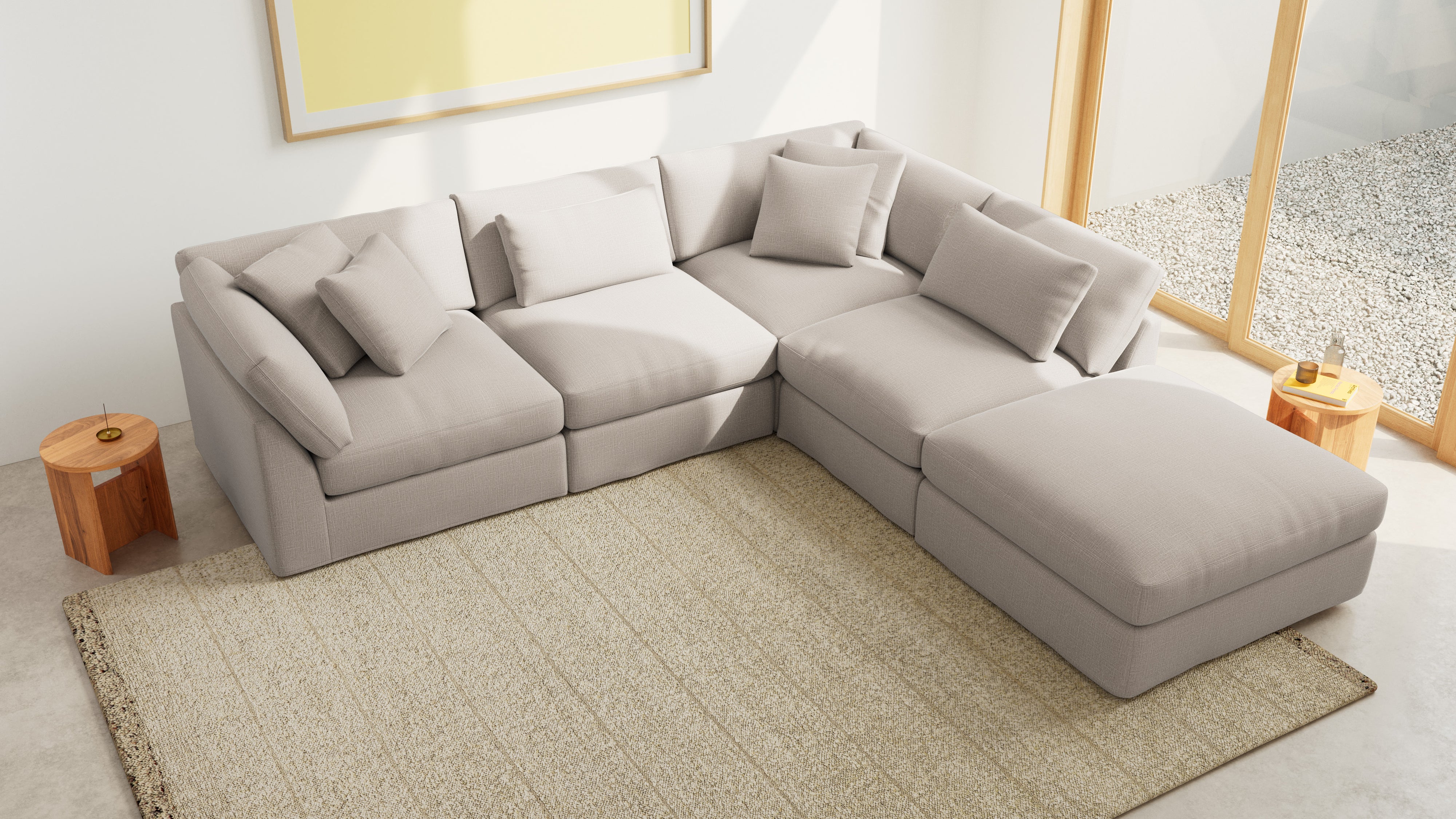 Get Together™ 5-Piece Modular Sectional, Large, Light Pebble