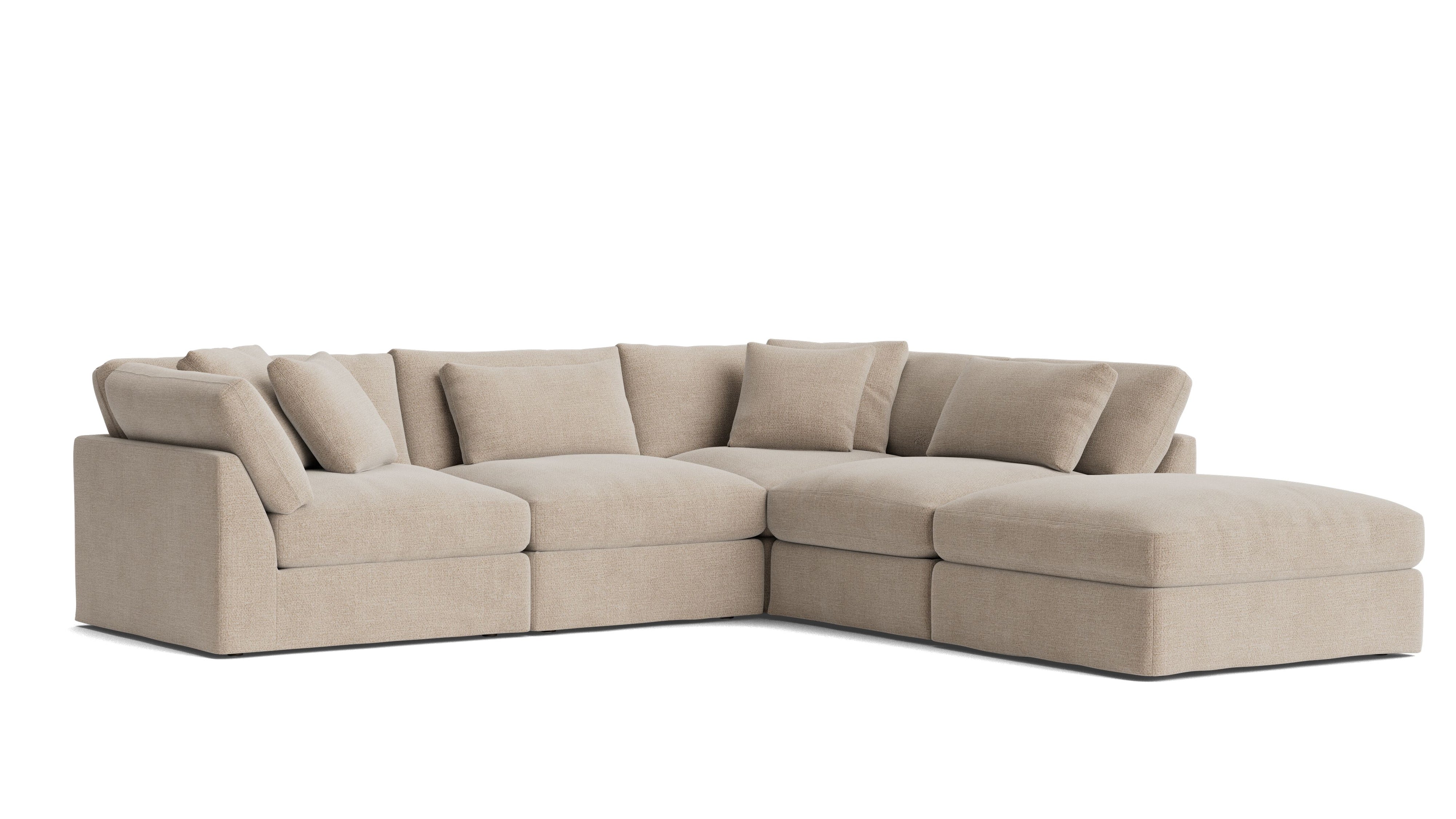 Get Together™ 5 - Piece Modular Sectional, Large, Champagne - Sundays CompanySEC-YJ-028-041