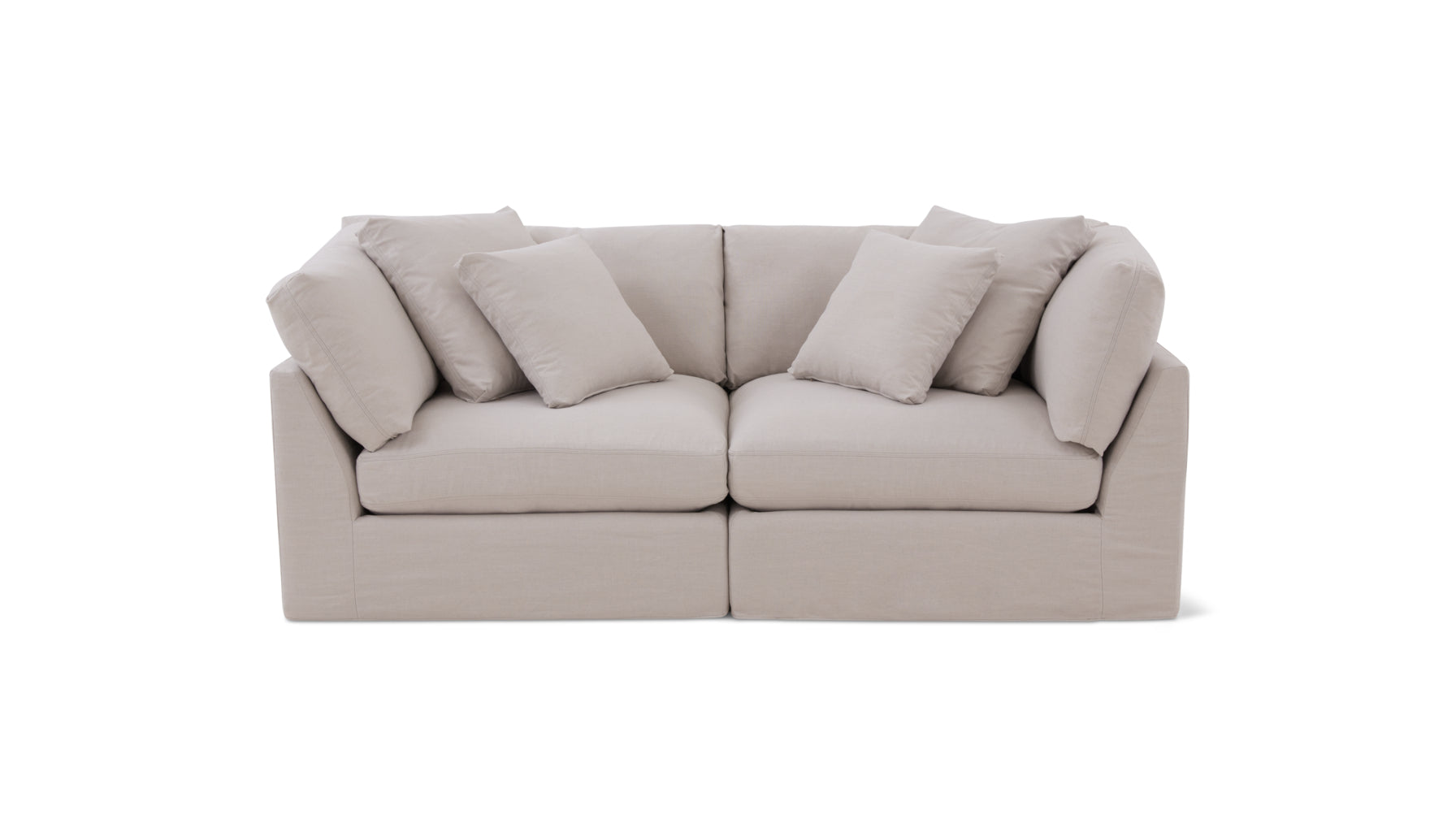 Get Together™ 2 Piece Modular Sofa, Large, Clay - Image 1