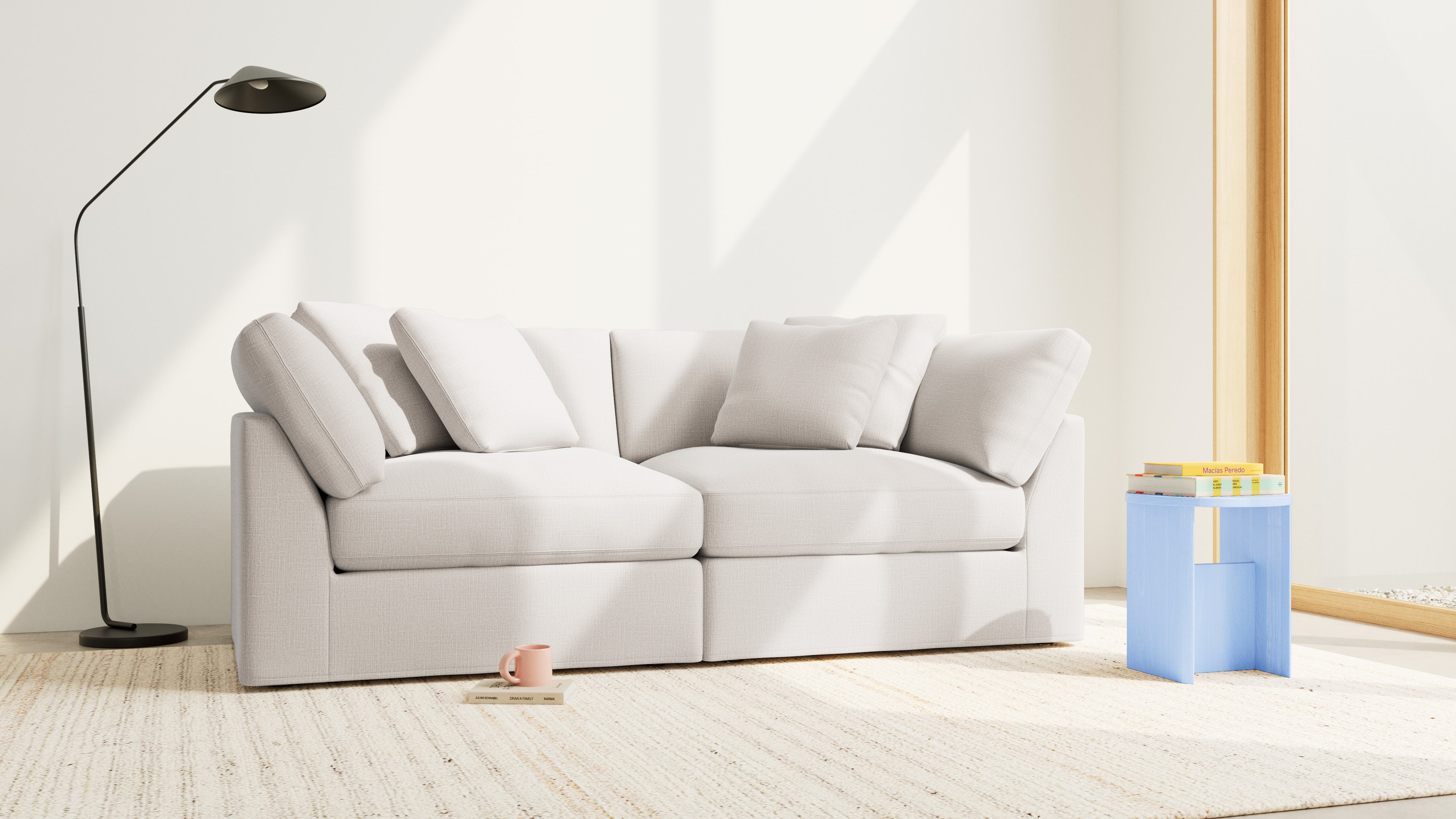 Get Together™ 2 Piece Modular Sofa, Large, Clay