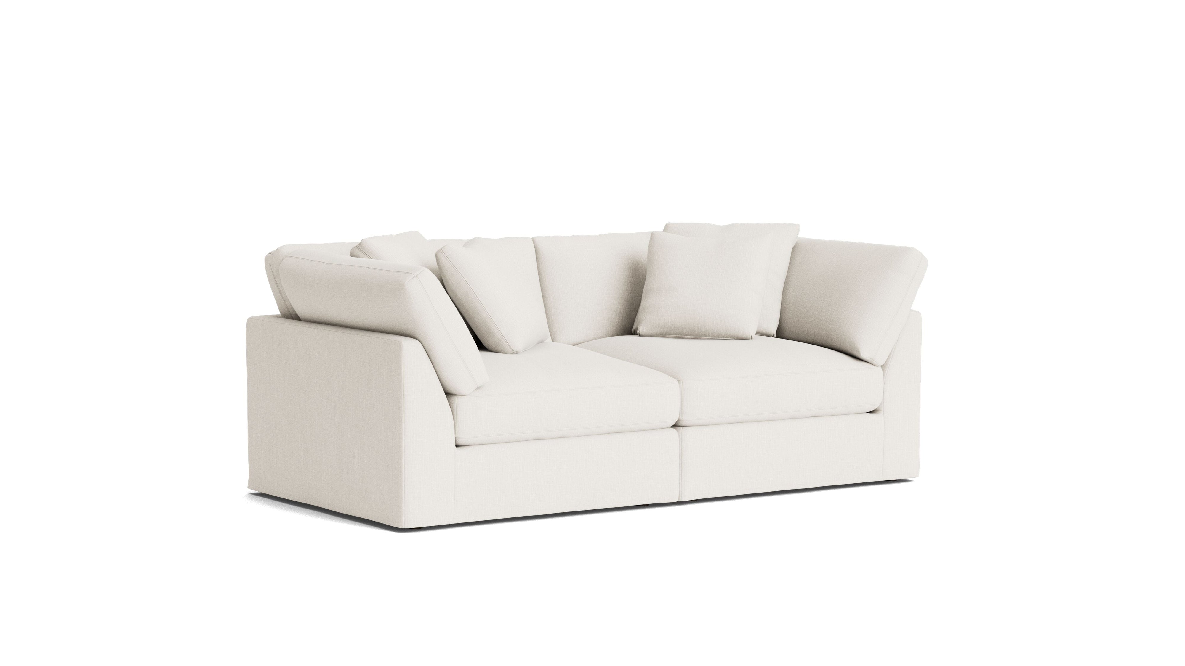 Get Together™ 2-Piece Modular Sofa, Large, Cream Linen