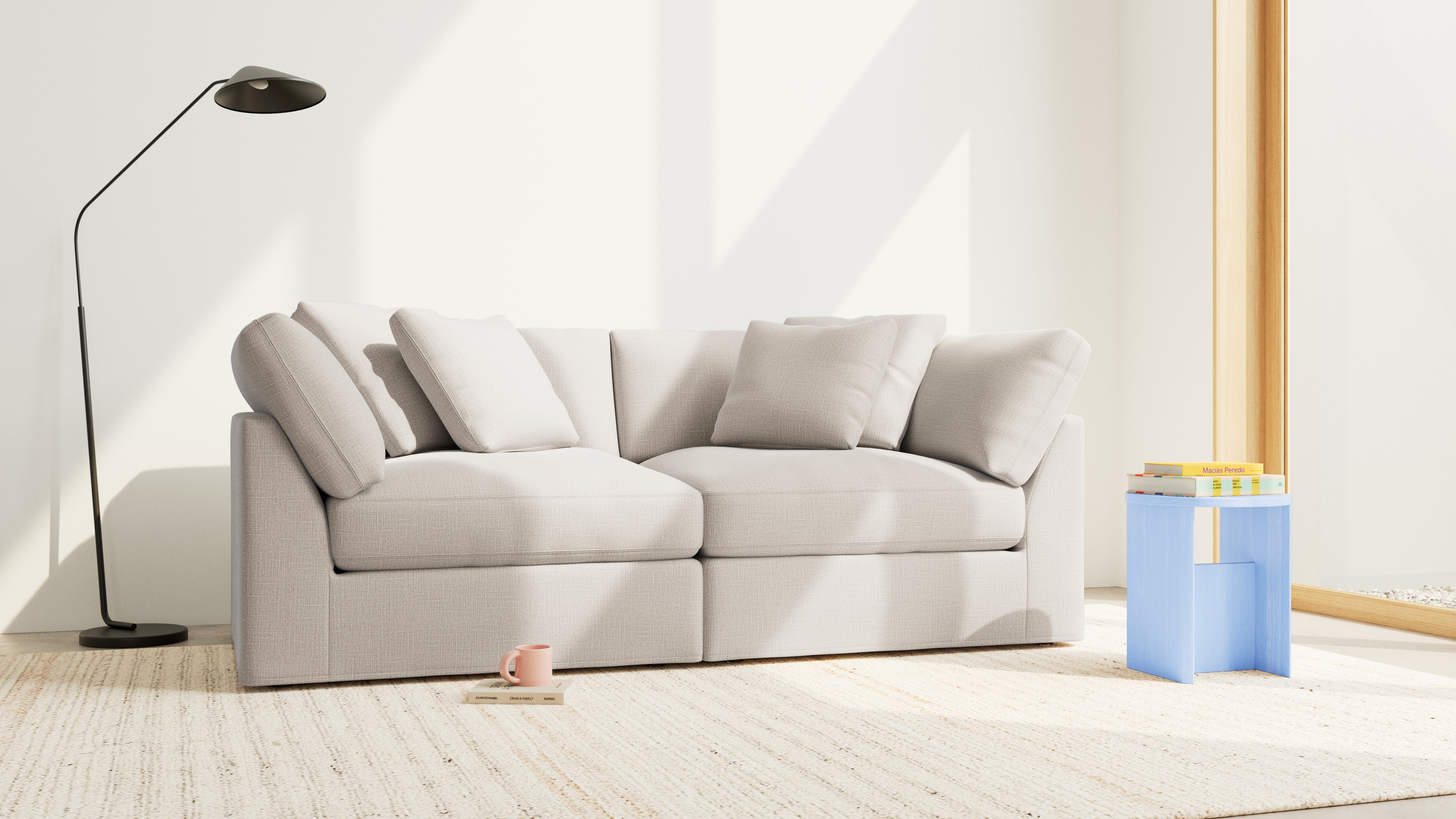 Get Together™ 2-Piece Modular Sofa, Large, Light Pebble