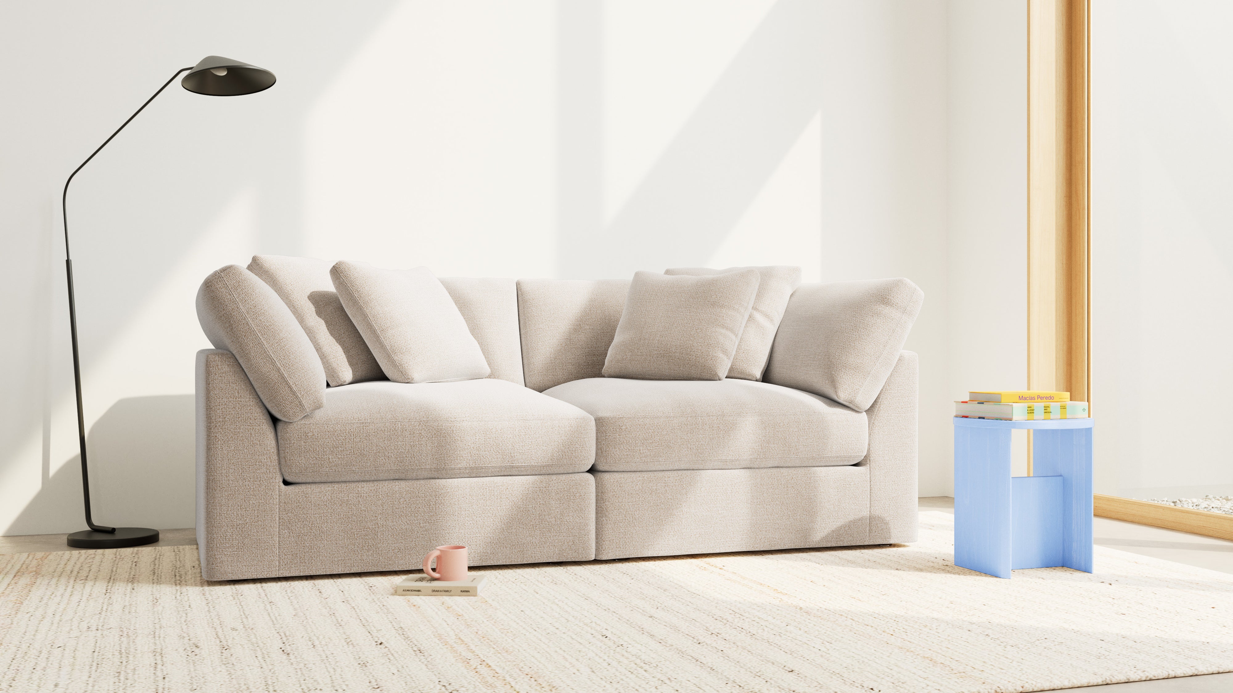 Get Together™ 2-Piece Modular Sofa, Large, Champagne