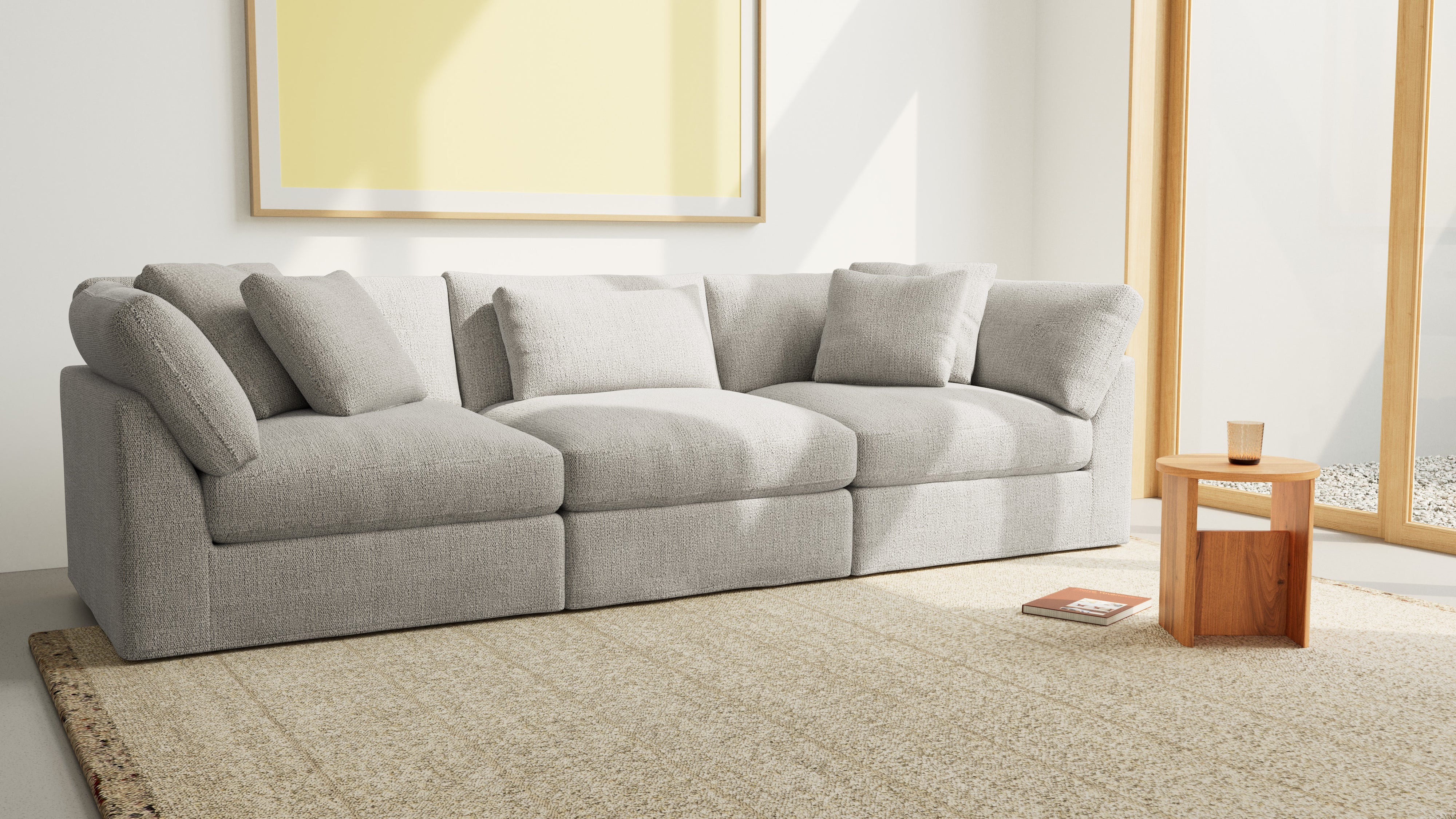 Get Together™ 3 - Piece Modular Sofa, Large, Oatmeal - Sundays CompanySEC-YJ-030-007