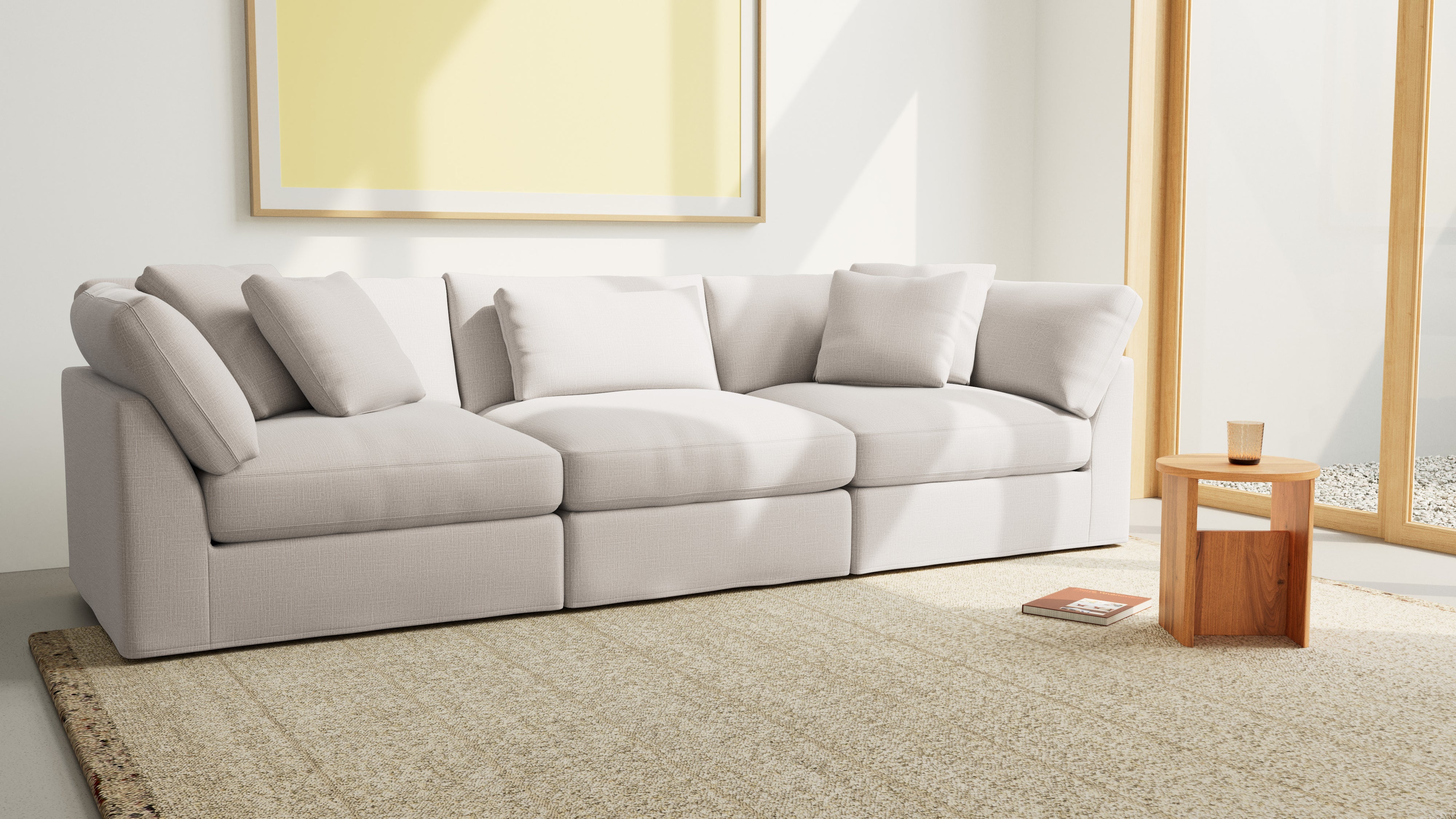 Get Together™ 3 - Piece Modular Sofa, Large, Clay - Sundays CompanySEC-YJ-030-015