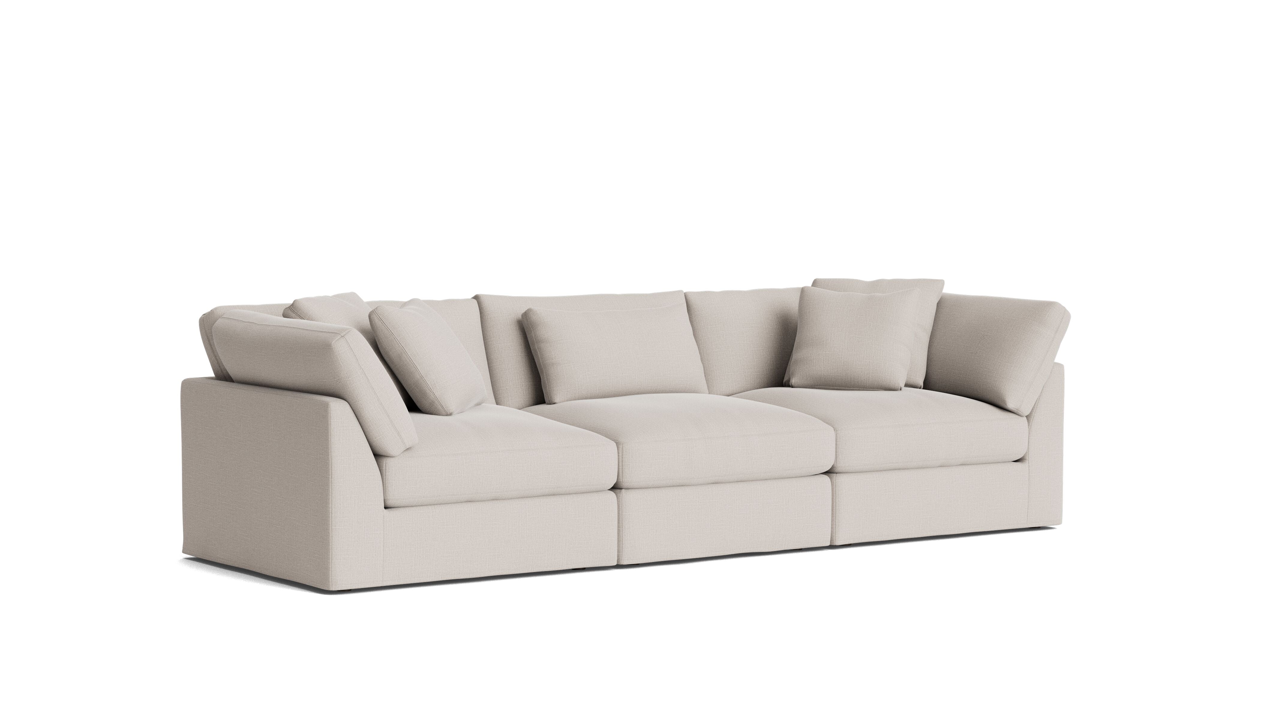 マニー　家型コラージュクッション２個セット Get Together™ 3-Piece Modular Sofa, Large, Clay - Sundays Company