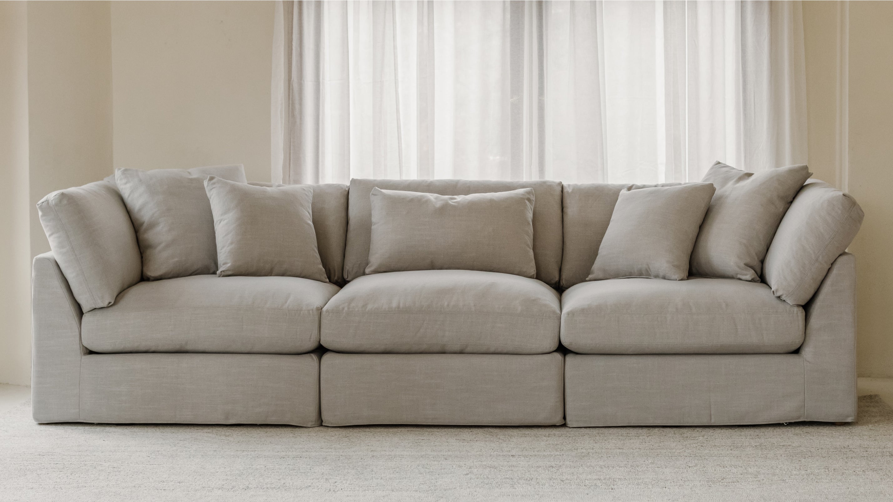 Get Together™ 3-Piece Modular Sofa, Large, Clay - Sundays Company