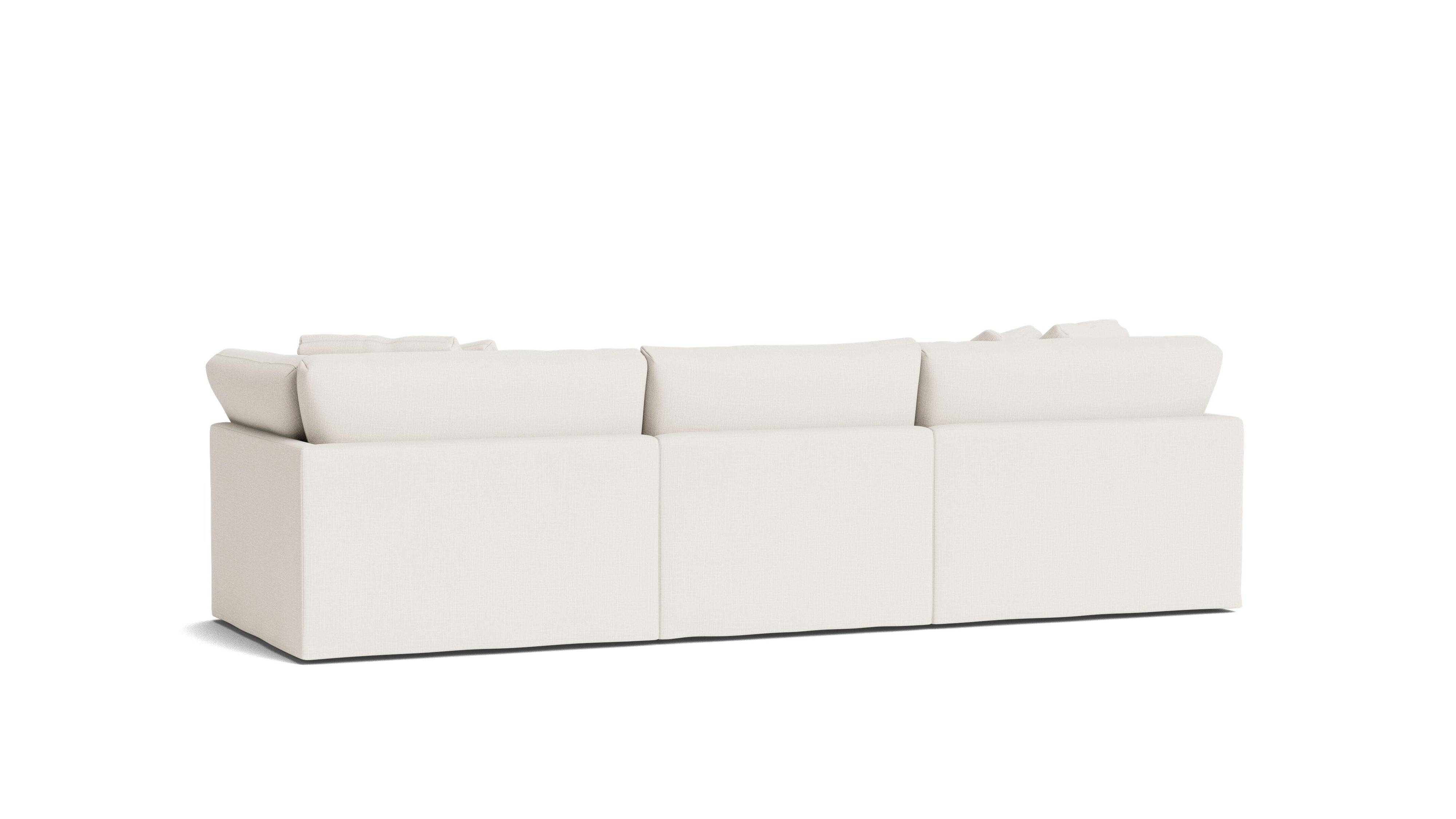 Get Together™ 3 - Piece Modular Sofa, Large, Cream Linen - Sundays CompanySEC-YJ-030-018