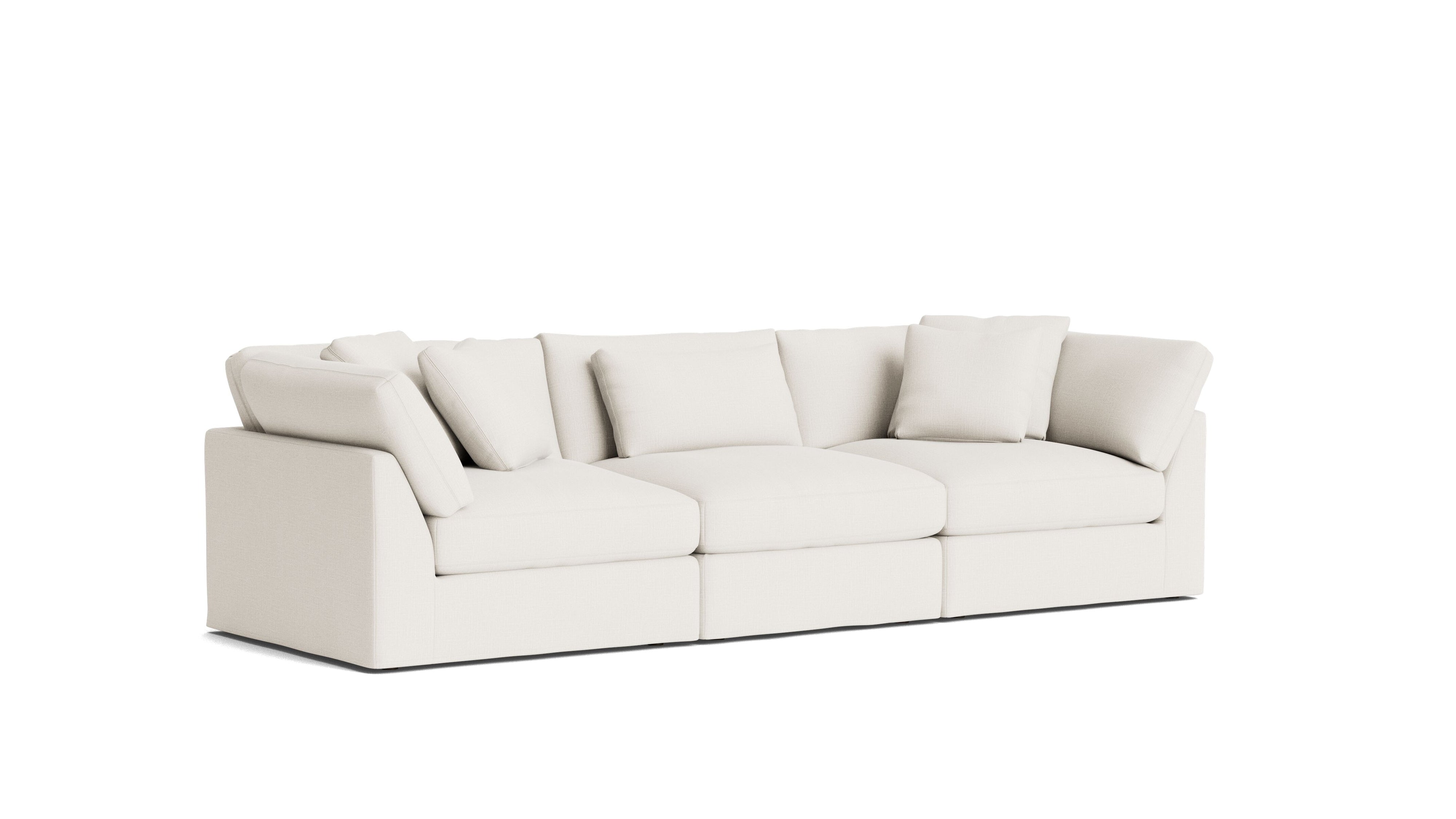Get Together™ 3 - Piece Modular Sofa, Large, Cream Linen - Sundays CompanySEC-YJ-030-018