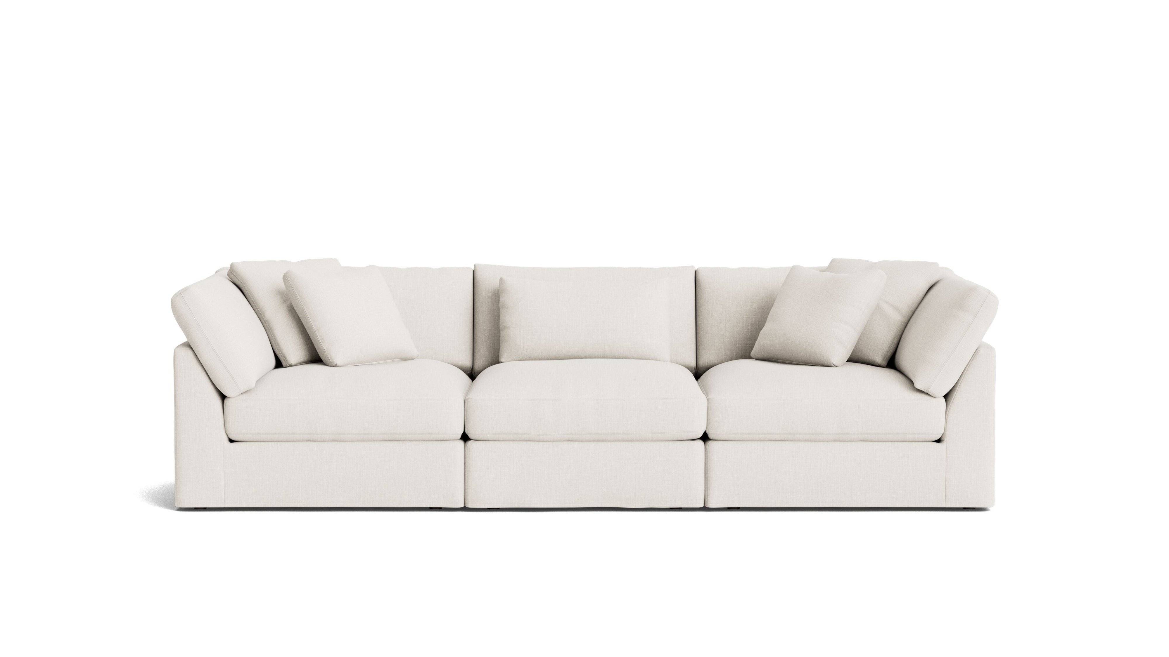Get Together™ 3-Piece Modular Sofa, Large, Cream Linen