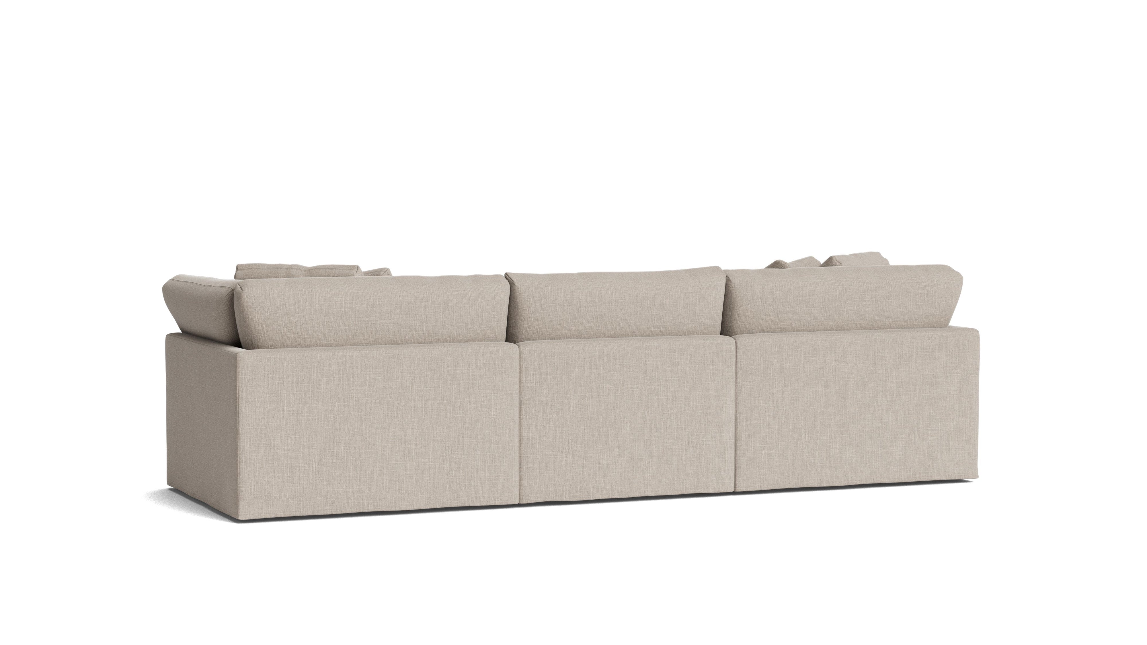 Get Together™ 3 - Piece Modular Sofa, Large, Light Pebble - Sundays CompanySEC-YJ-030-029