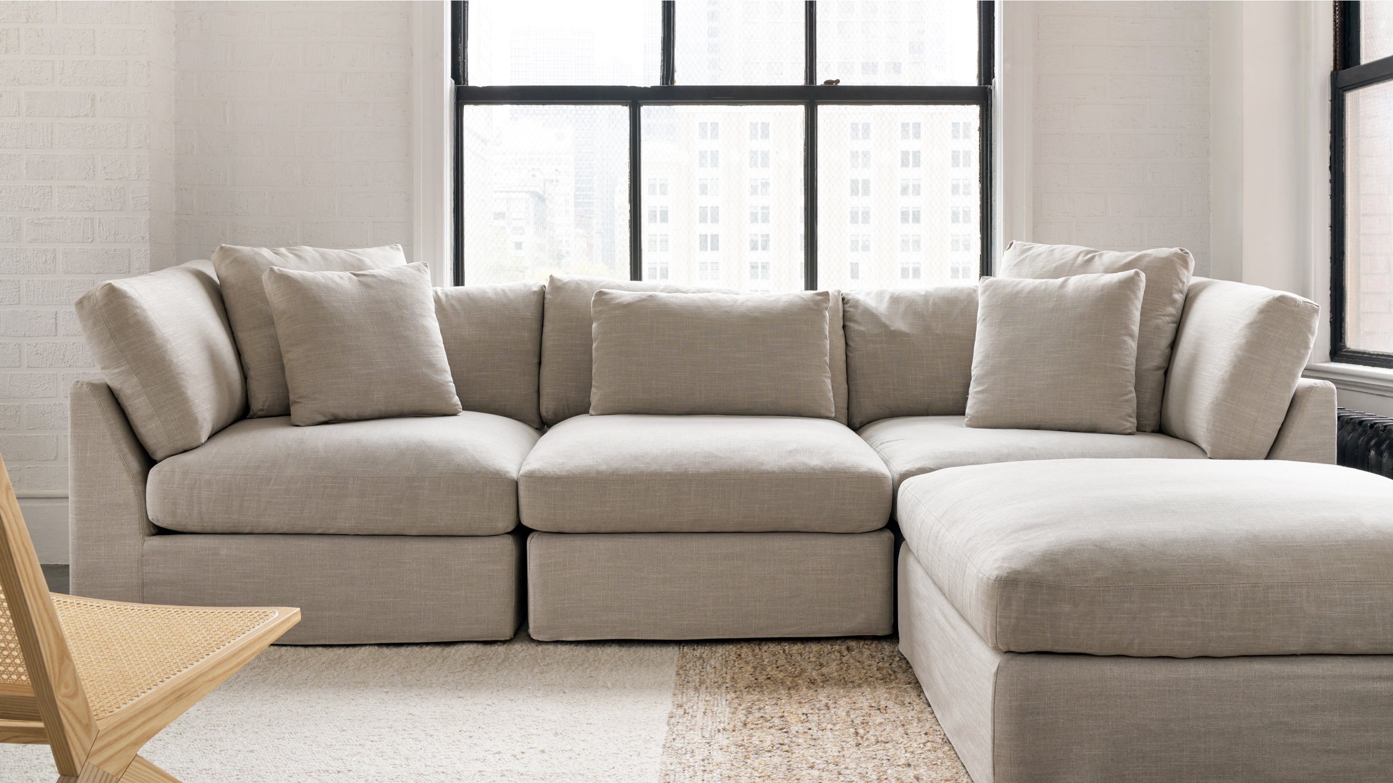 Get Together™ 3-Piece Modular Sofa, Large, Light Pebble