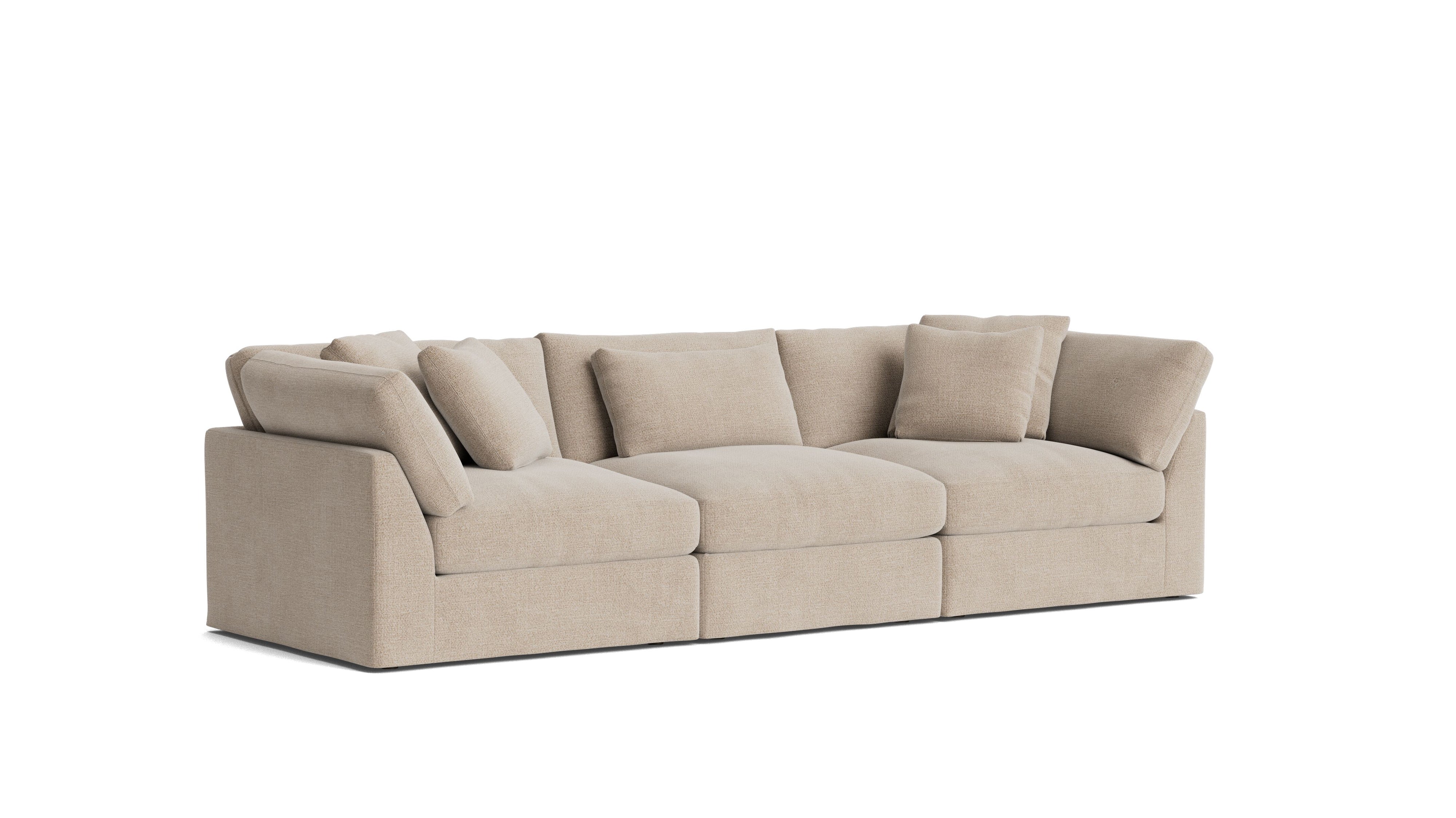 Get Together™ 3 - Piece Modular Sofa, Large, Champagne - Sundays CompanySEC-YJ-030-041