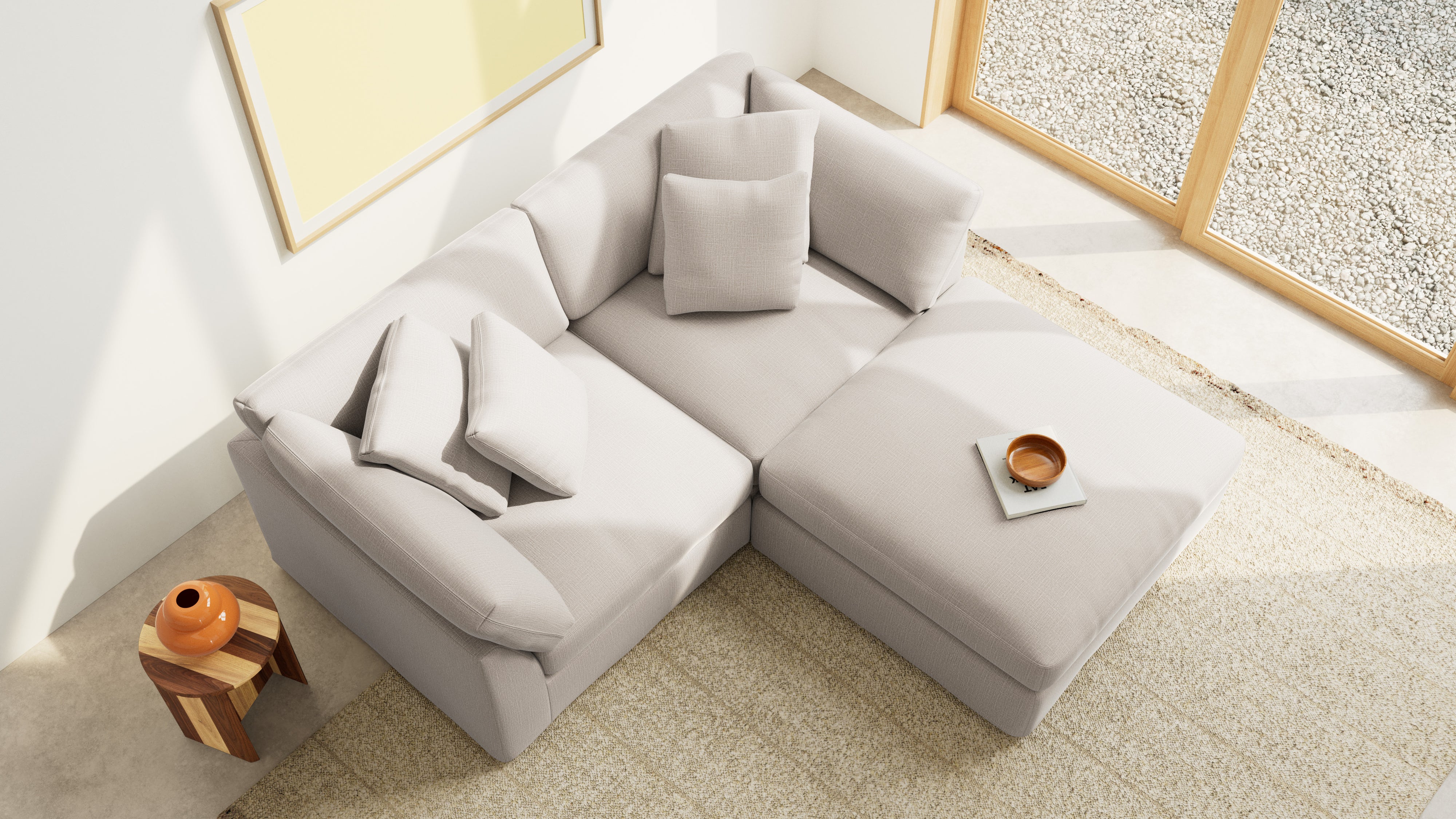 Get Together™ 3-Piece Modular Sectional, Large, Light Pebble