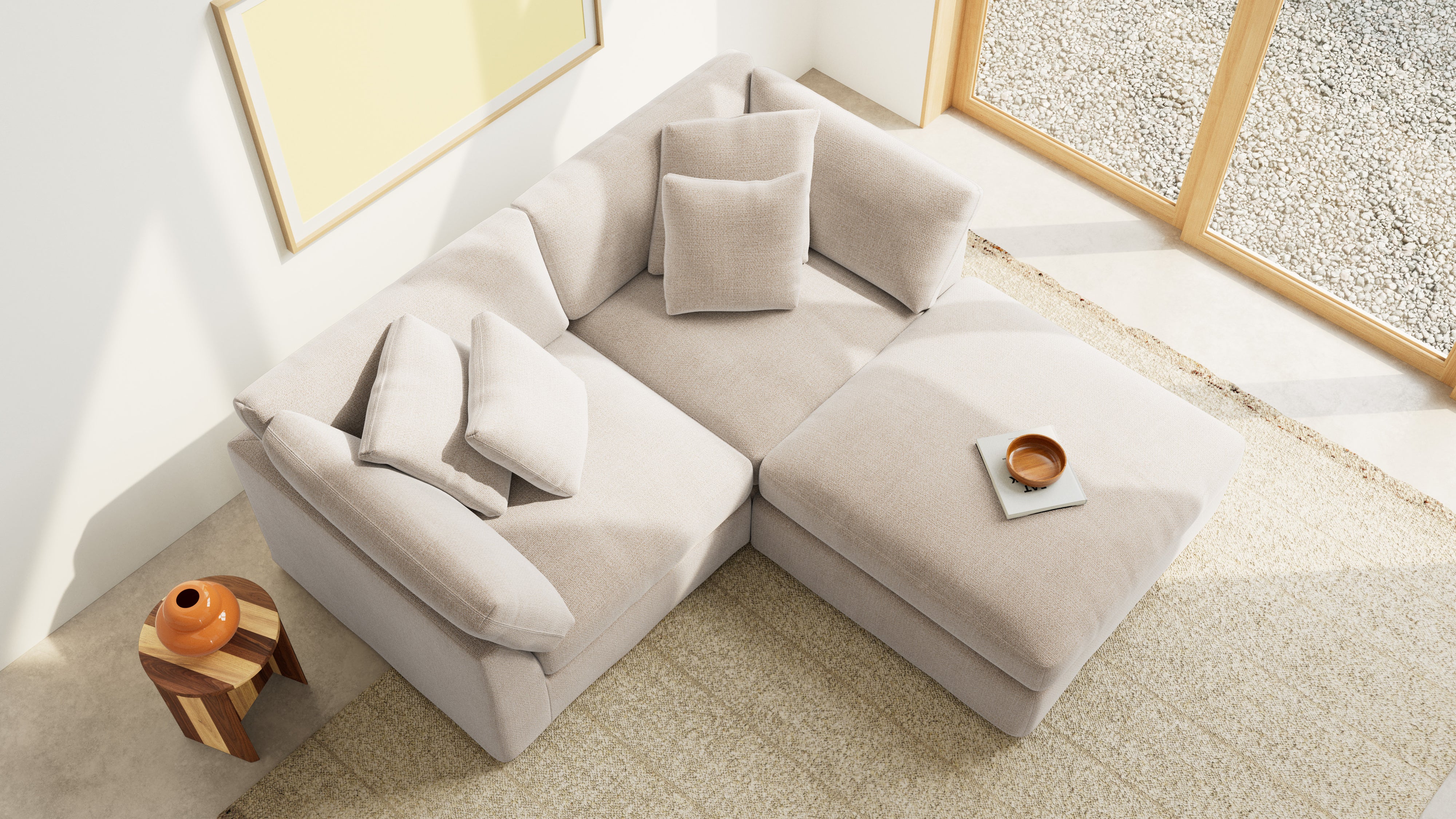 Get Together™ 3-Piece Modular Sectional, Large, Champagne