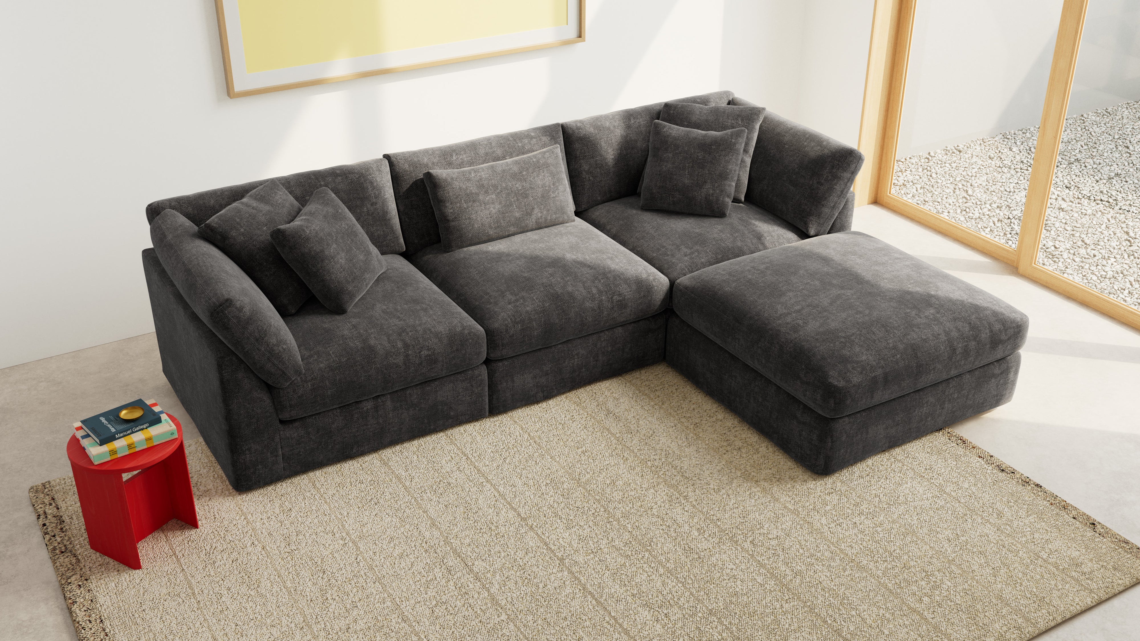 Get Together™ 4 - Piece Modular Sectional, Large, Truffle - Sundays CompanySEC-YJ-032-003