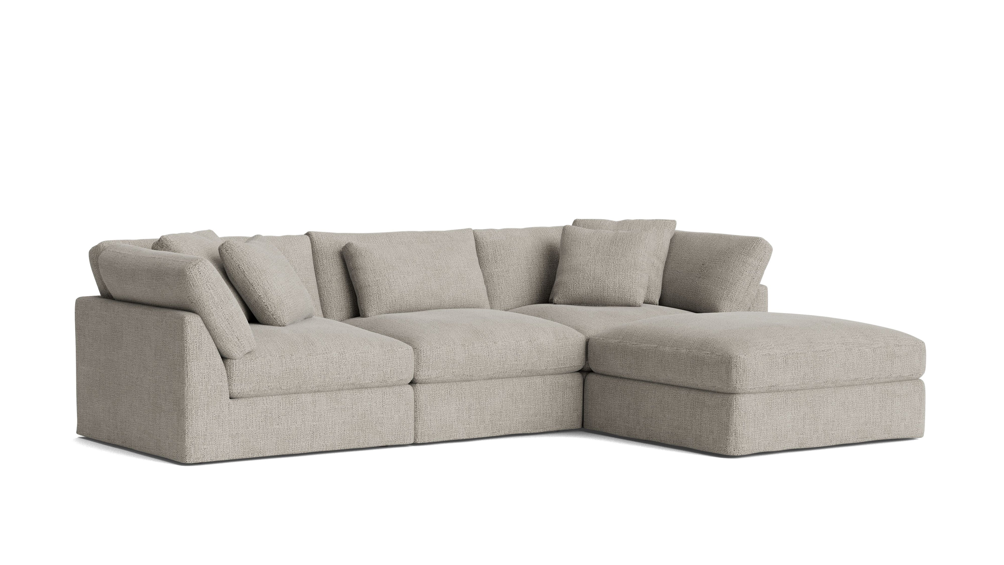 Get Together™ 4 - Piece Modular Sectional, Large, Oatmeal - Sundays CompanySEC-YJ-032-007