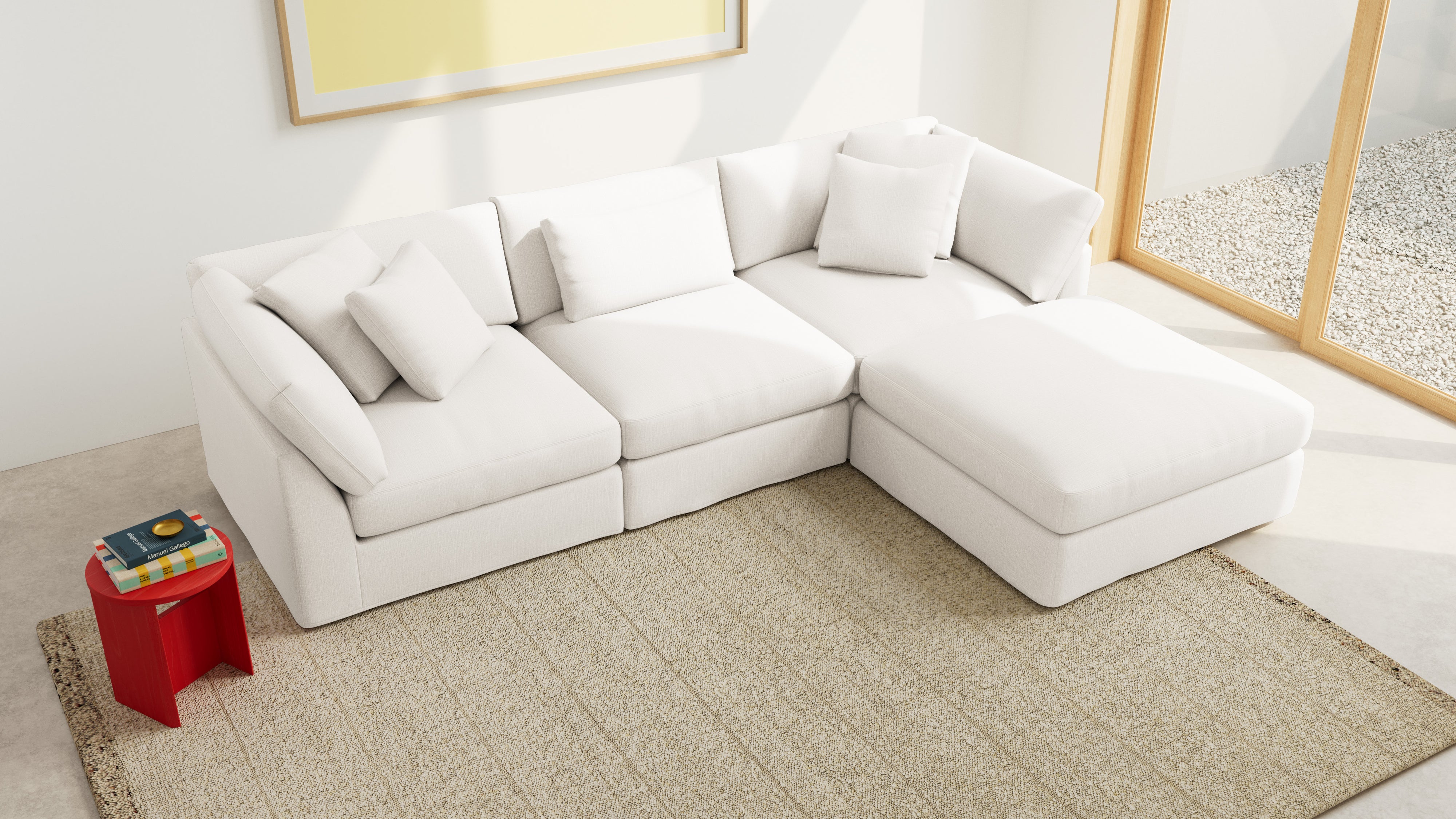 Get Together™ 4-Piece Modular Sectional, Large, Cream Linen