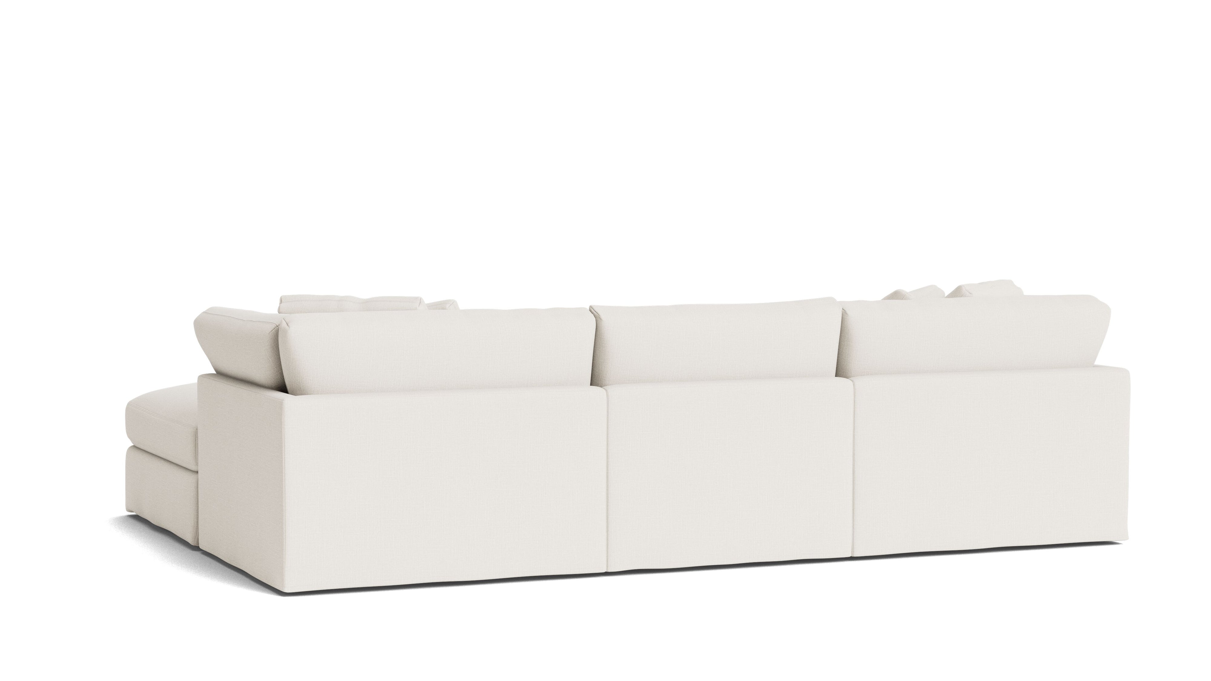 Get Together™ 4 - Piece Modular Sectional, Large, Cream Linen - Sundays CompanySEC-YJ-032-018