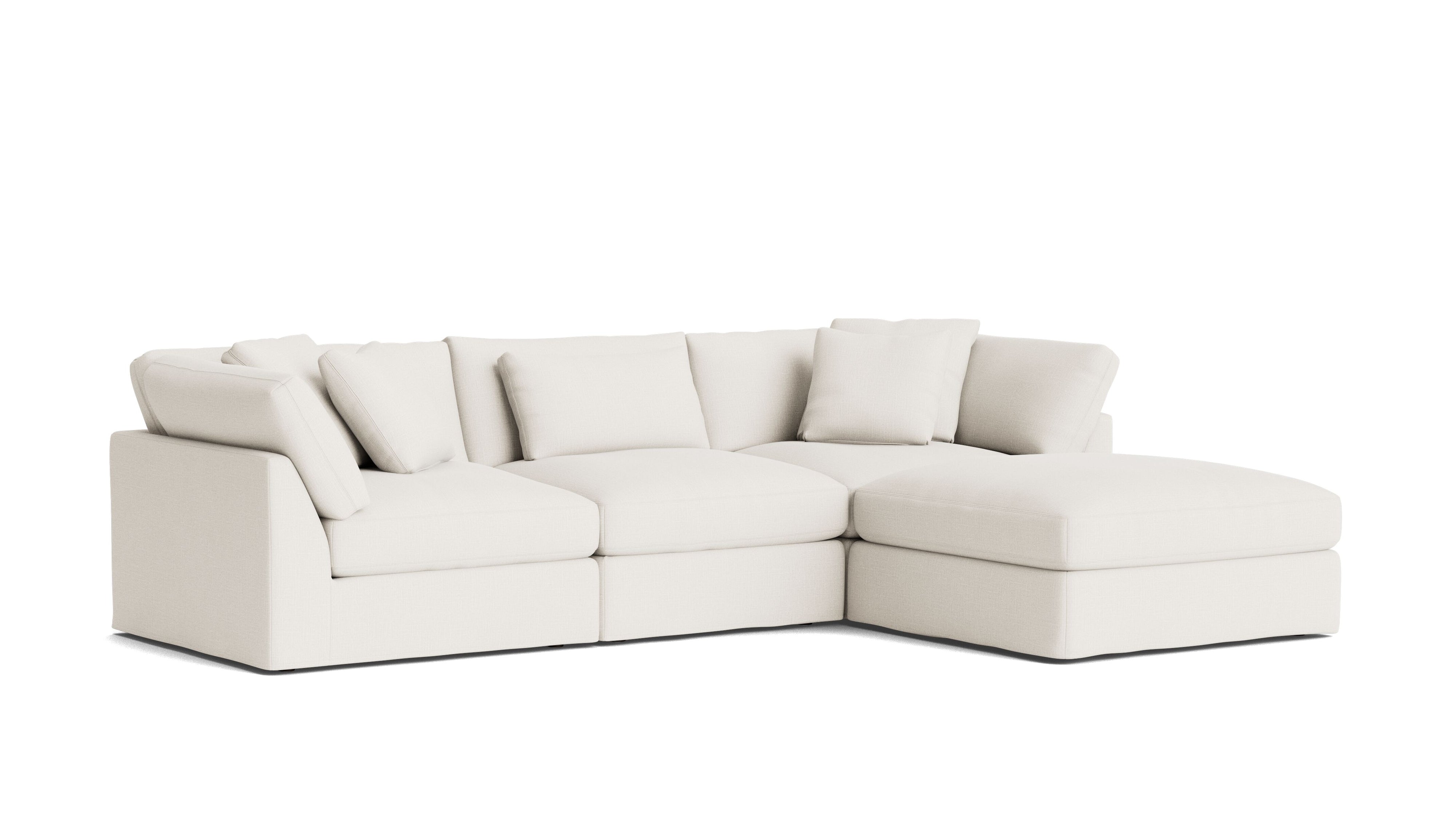 Get Together™ 4 - Piece Modular Sectional, Large, Cream Linen - Sundays CompanySEC-YJ-032-018