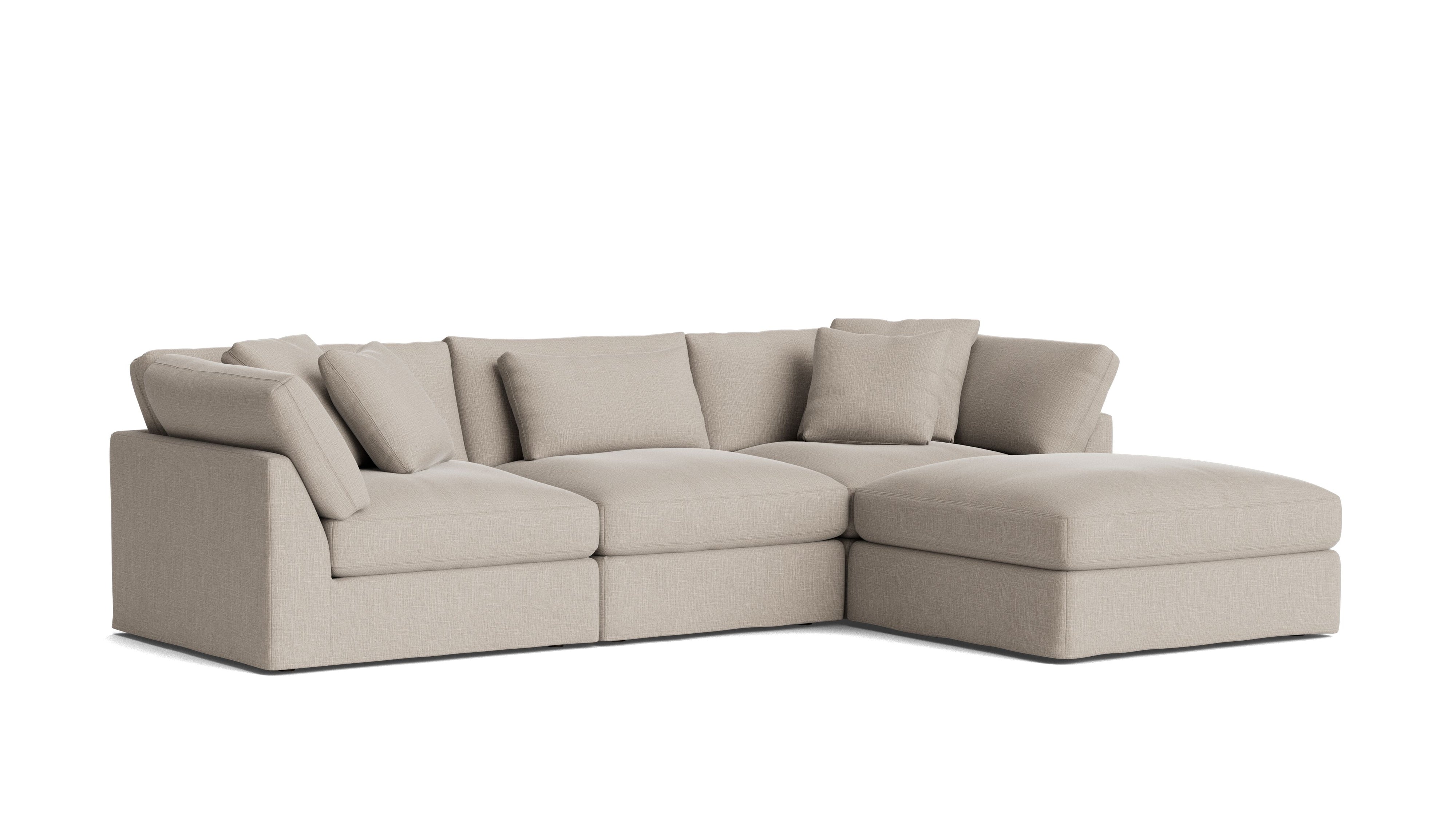 Get Together™ 4 - Piece Modular Sectional, Large, Light Pebble - Sundays CompanySEC-YJ-032-029