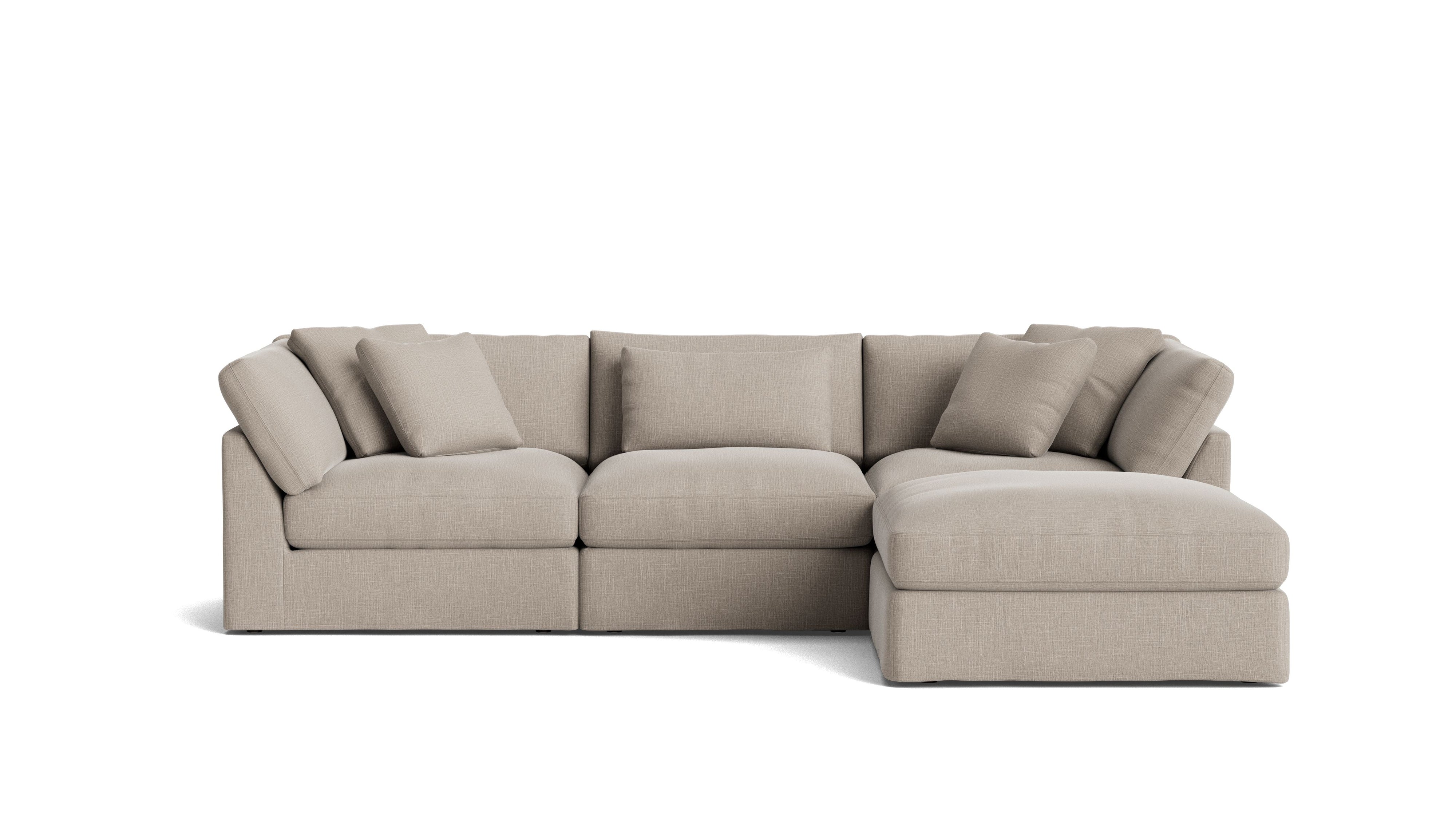 Get Together™ 4 - Piece Modular Sectional, Large, Light Pebble - Sundays CompanySEC-YJ-032-029