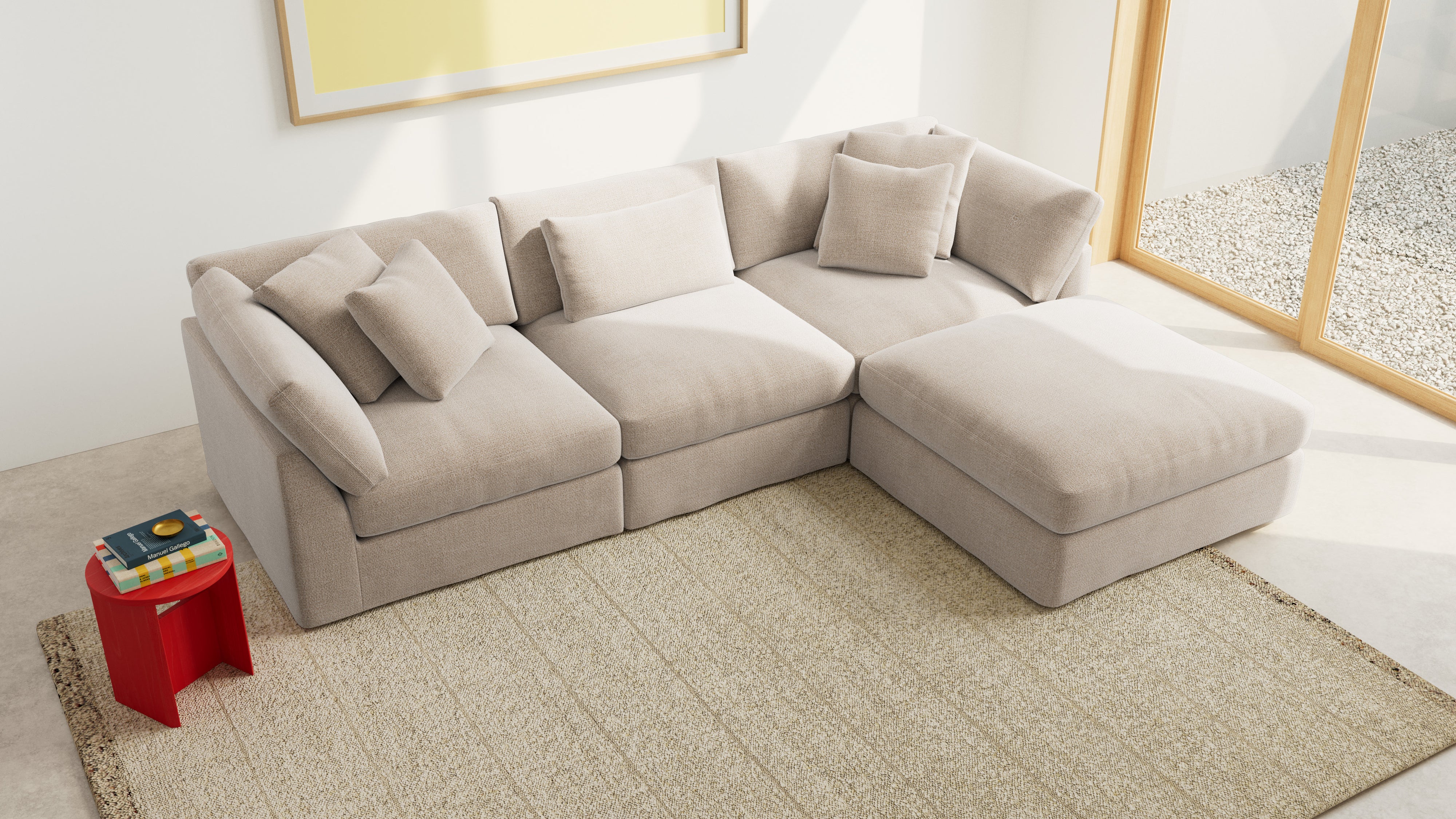 Get Together™ 4-Piece Modular Sectional, Large, Champagne