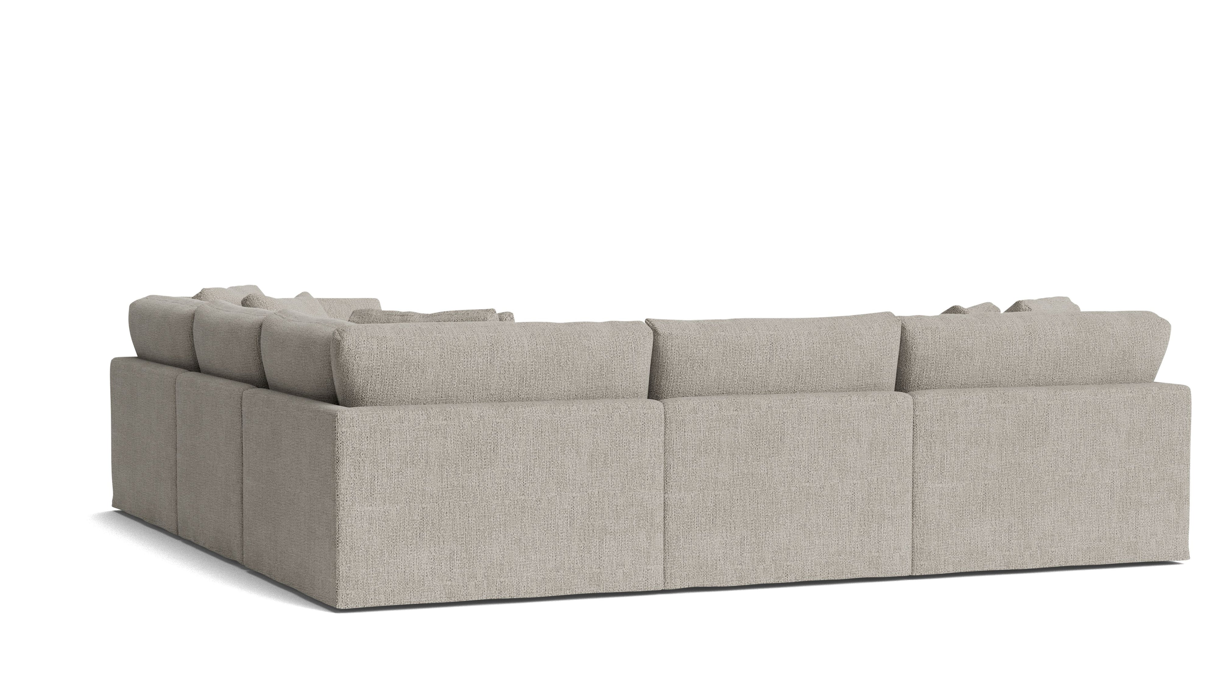 Get Together™ 5 - Piece Modular Sectional Closed, Large, Oatmeal - Sundays CompanySEC-YJ-033-007