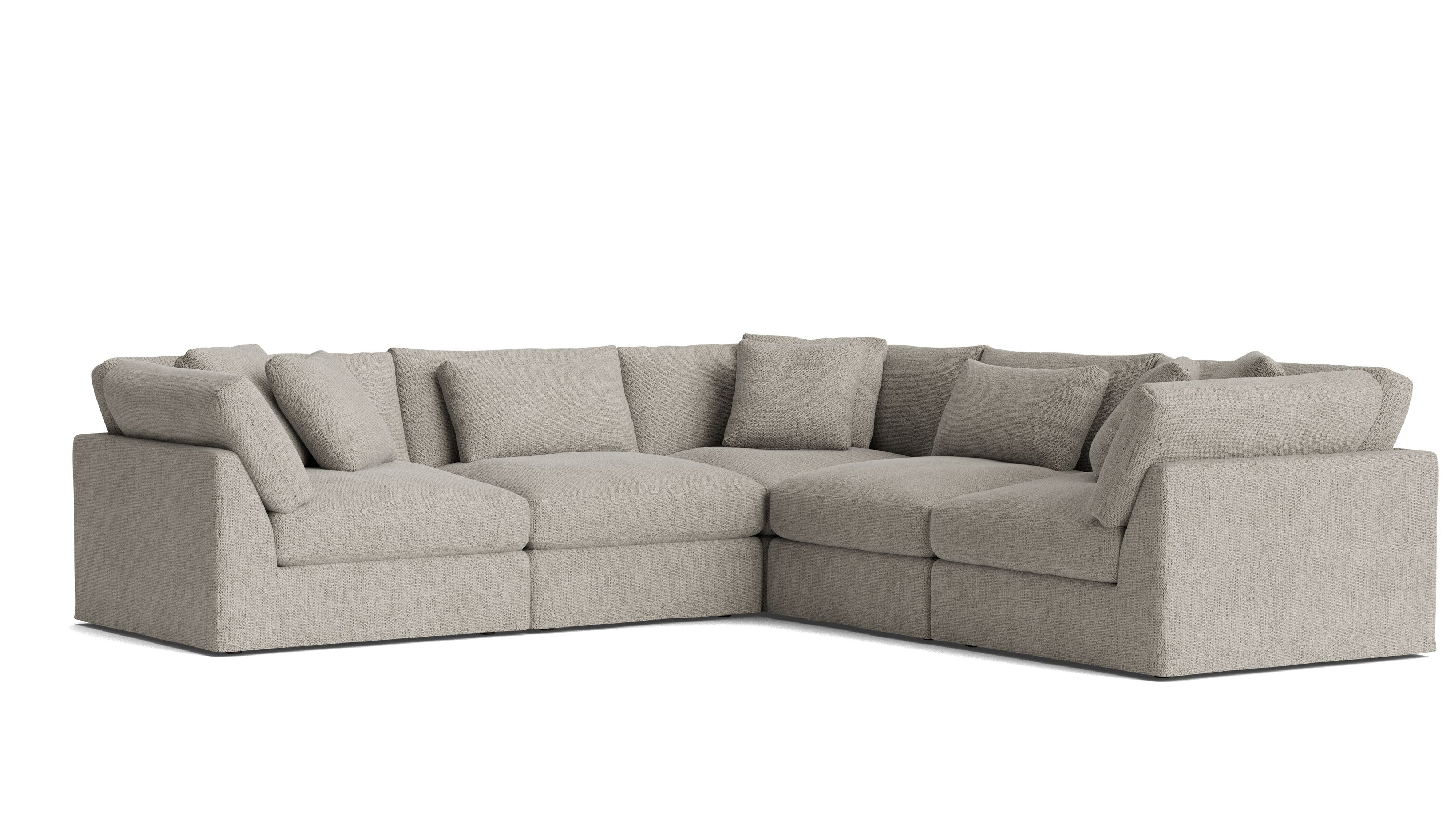 Get Together™ 5-Piece Modular Sectional Closed, Large, Oatmeal