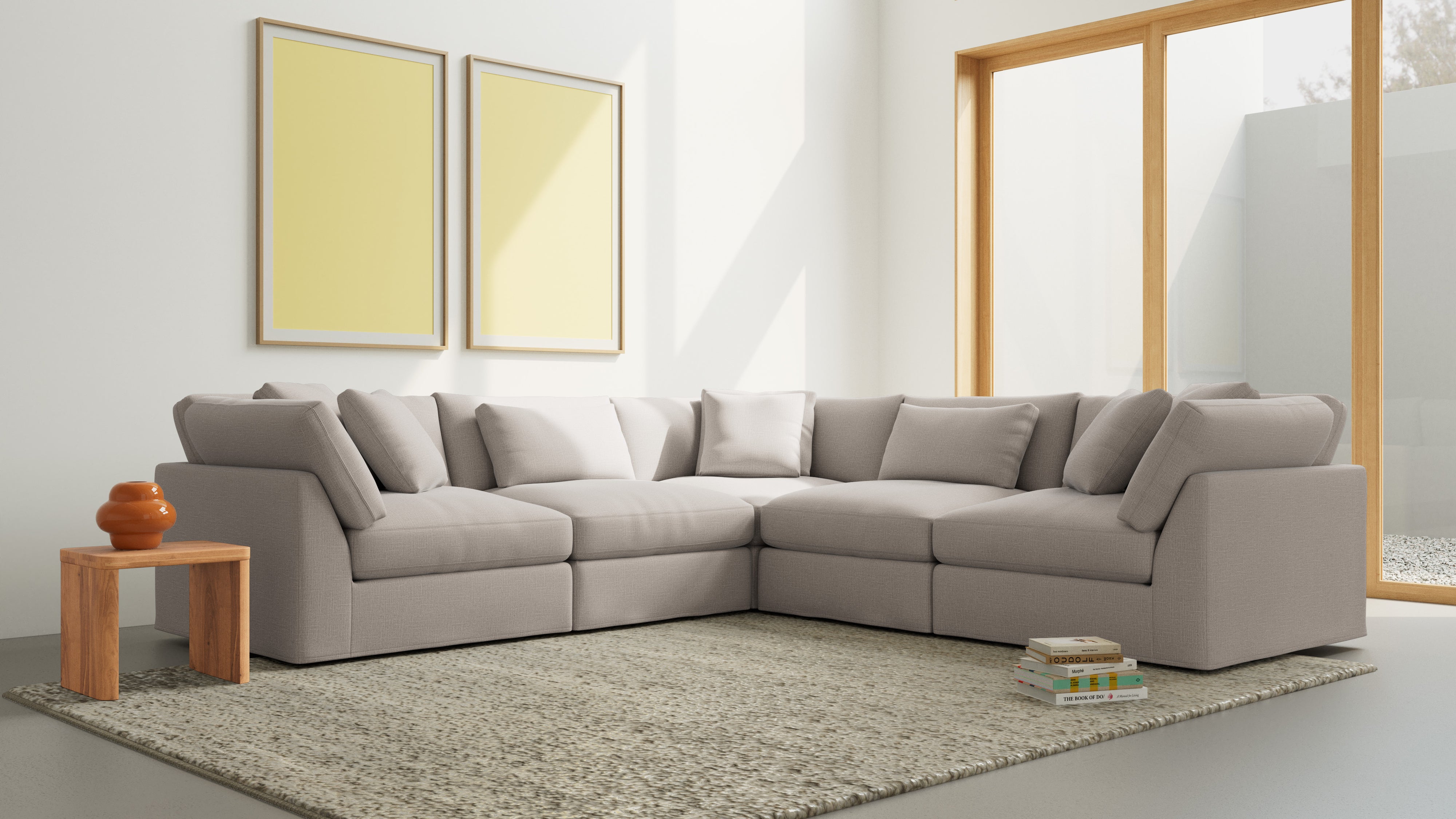 Get Together™ 5-Piece Modular Sectional Closed, Large, Clay