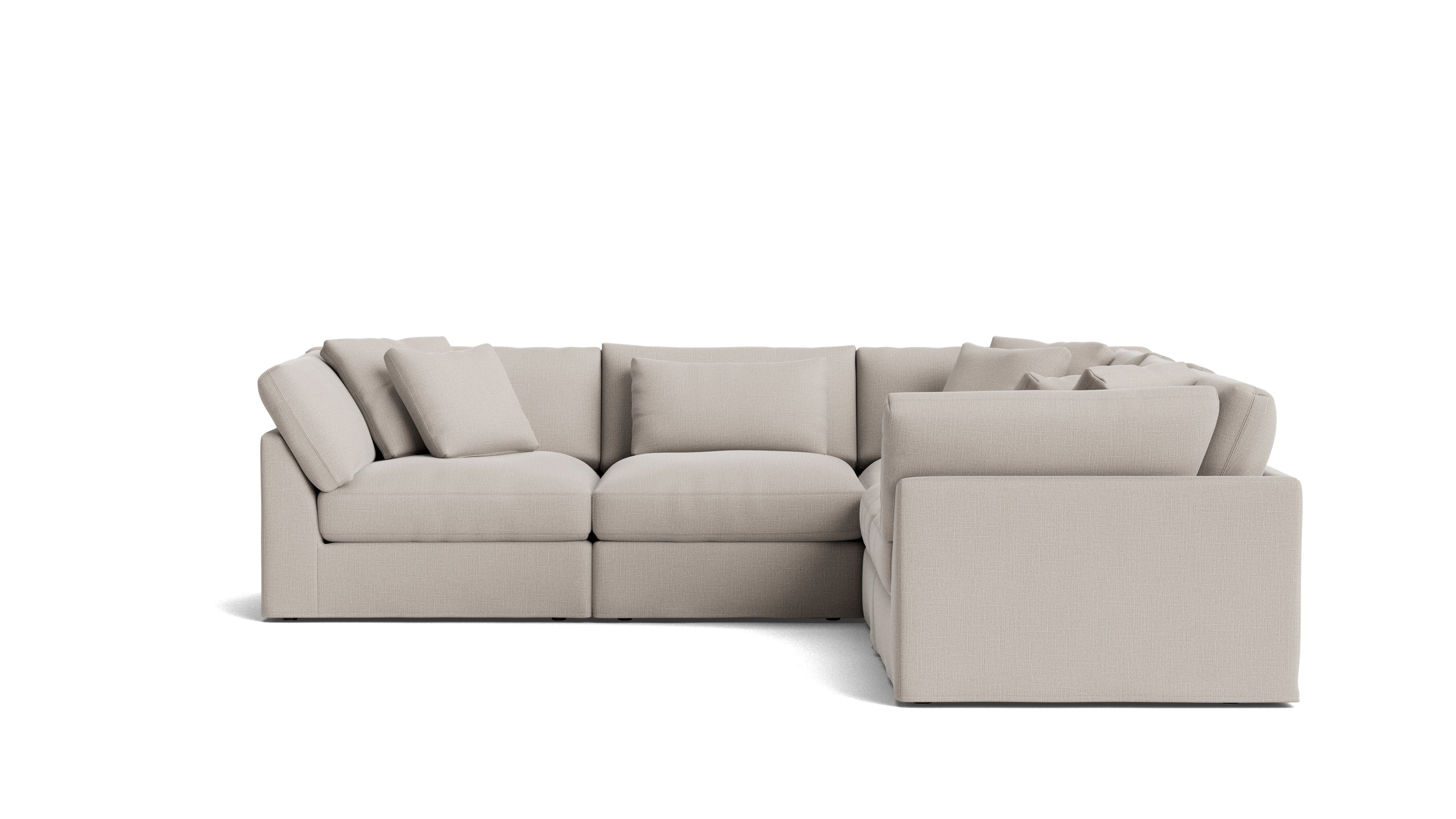 Get Together™ 5-Piece Modular Sectional Closed, Large, Clay