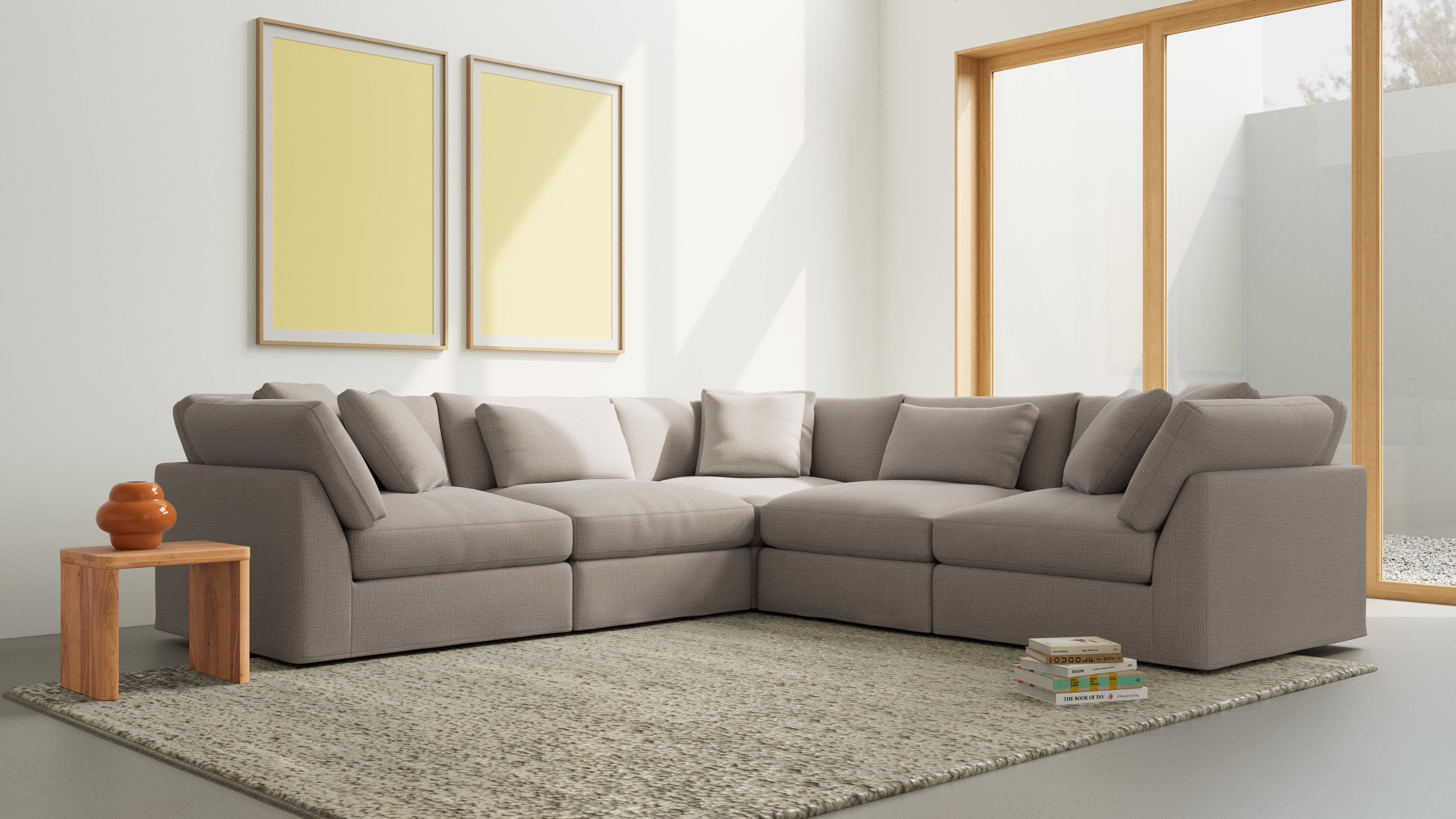 Get Together™ 5-Piece Modular Sectional Closed, Large, Light Pebble