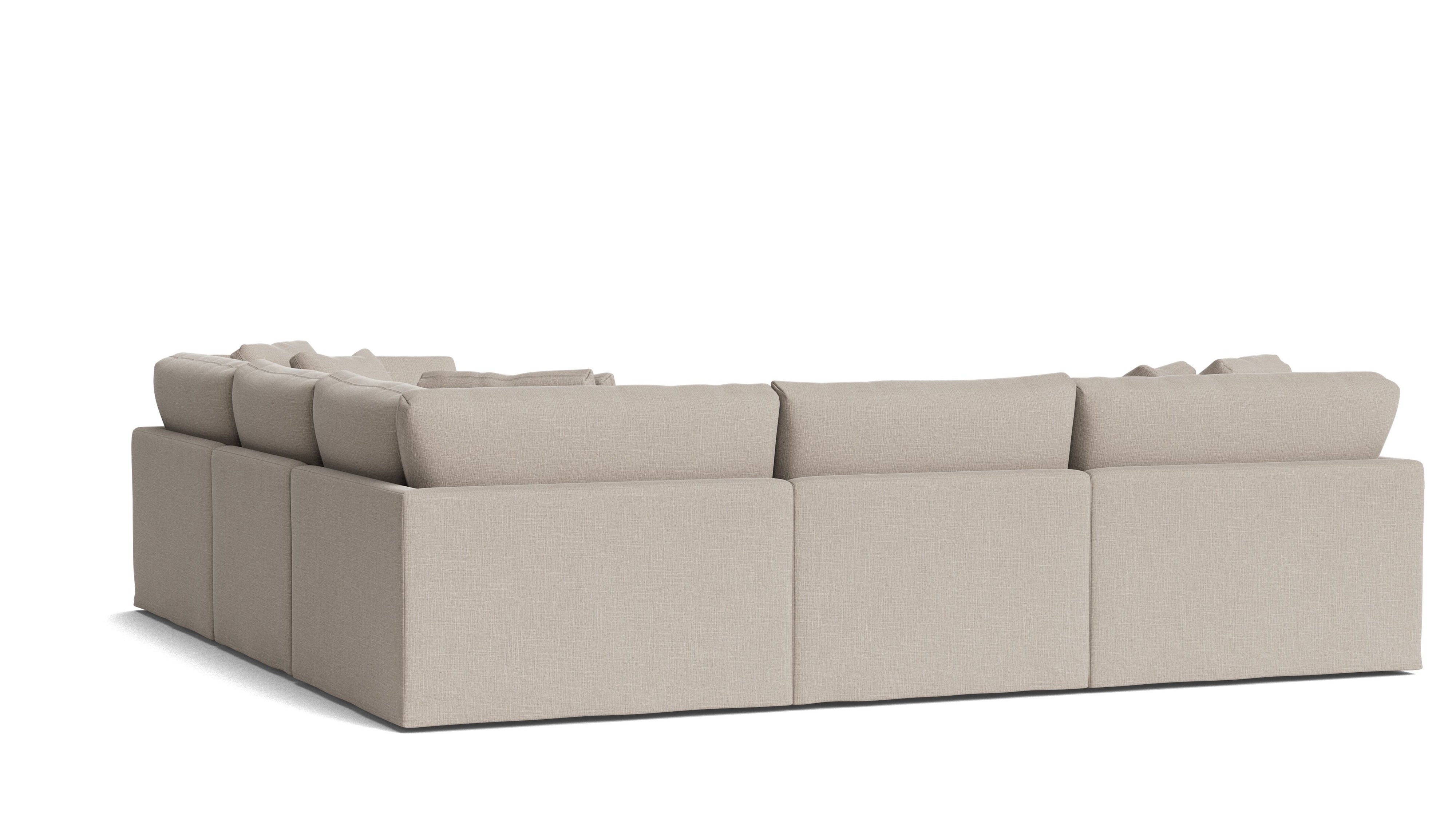 Get Together™ 5 - Piece Modular Sectional Closed, Large, Light Pebble - Sundays CompanySEC-YJ-033-029