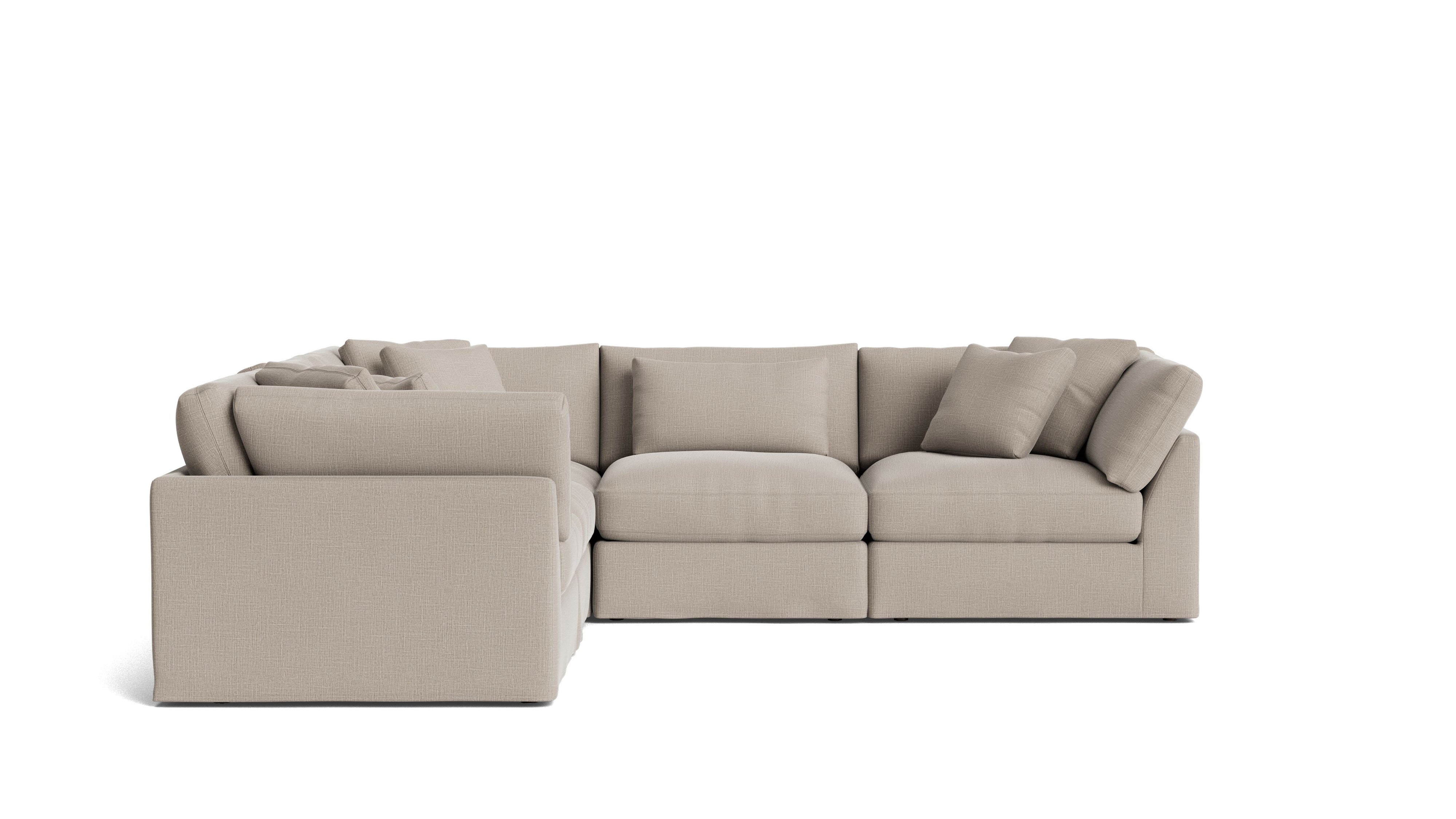 Get Together™ 5 - Piece Modular Sectional Closed, Large, Light Pebble - Sundays CompanySEC-YJ-033-029