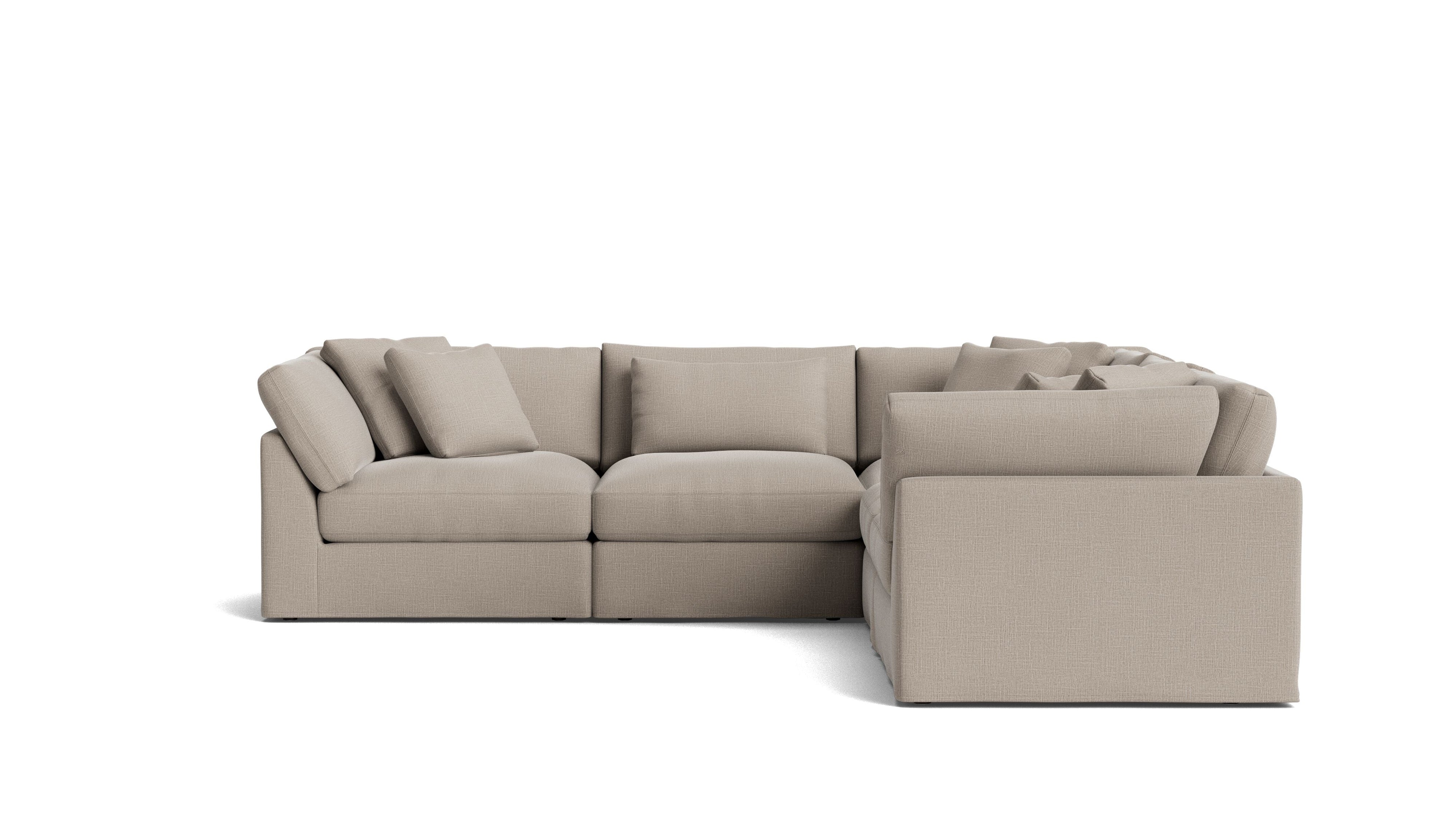 Get Together™ 5-Piece Modular Sectional Closed, Large, Light Pebble