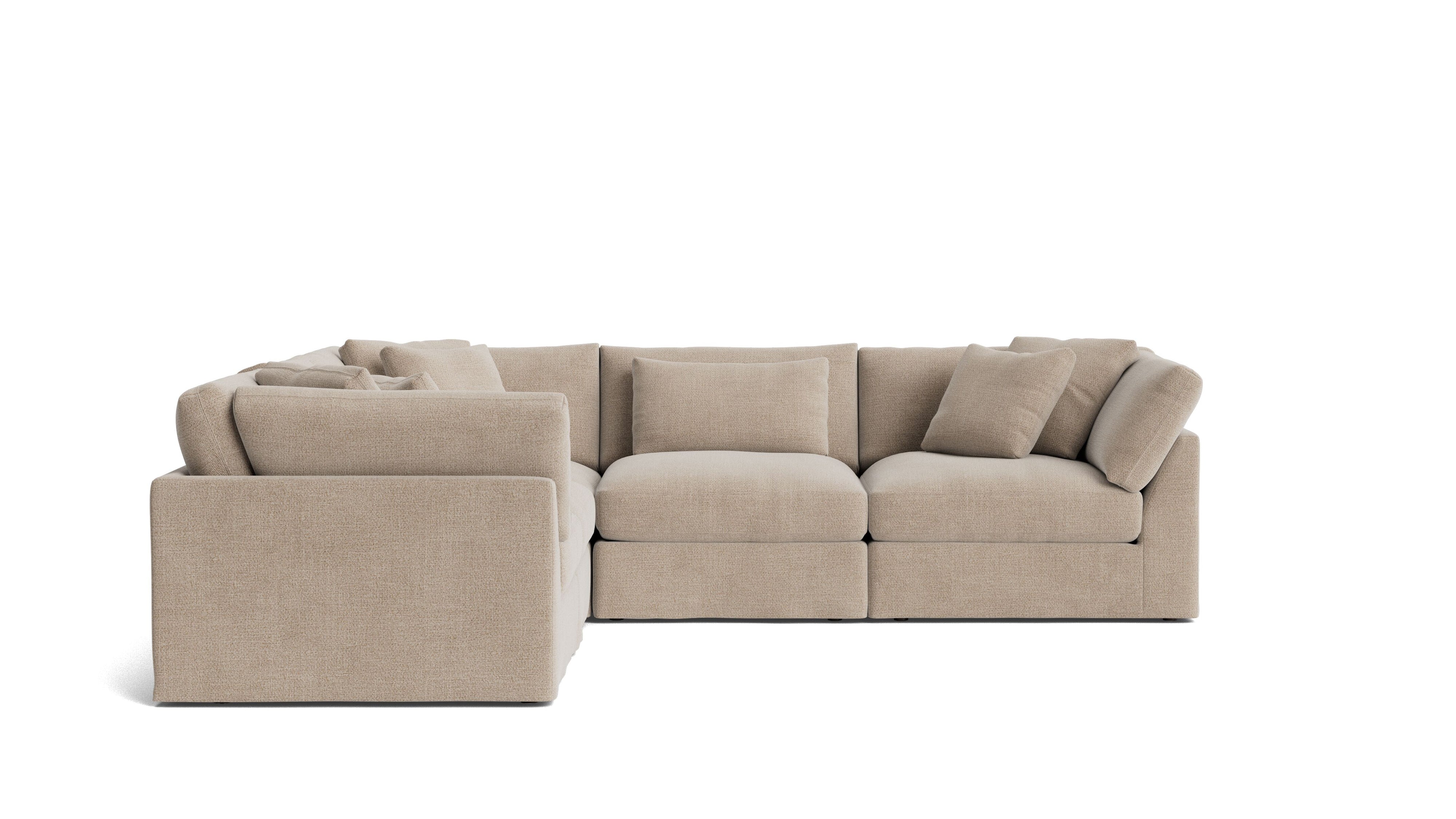 Get Together™ 5 - Piece Modular Sectional Closed, Large, Champagne - Sundays CompanySEC-YJ-033-041