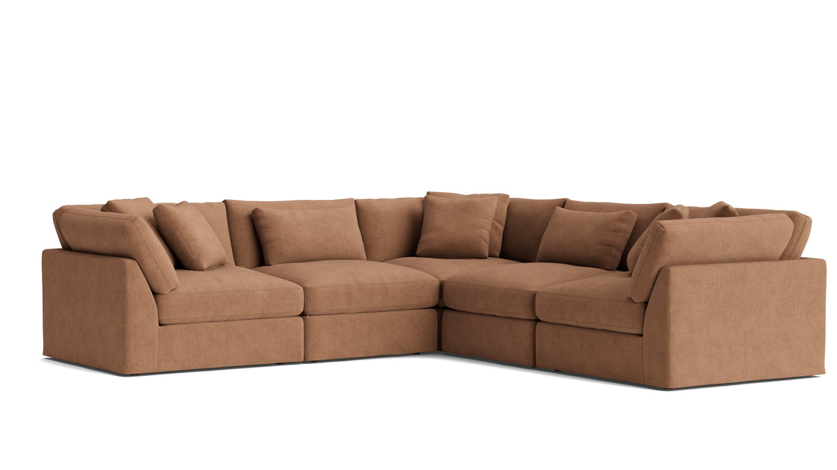 Get Together™ 5-Piece Modular Sectional Closed, Large, Spice
