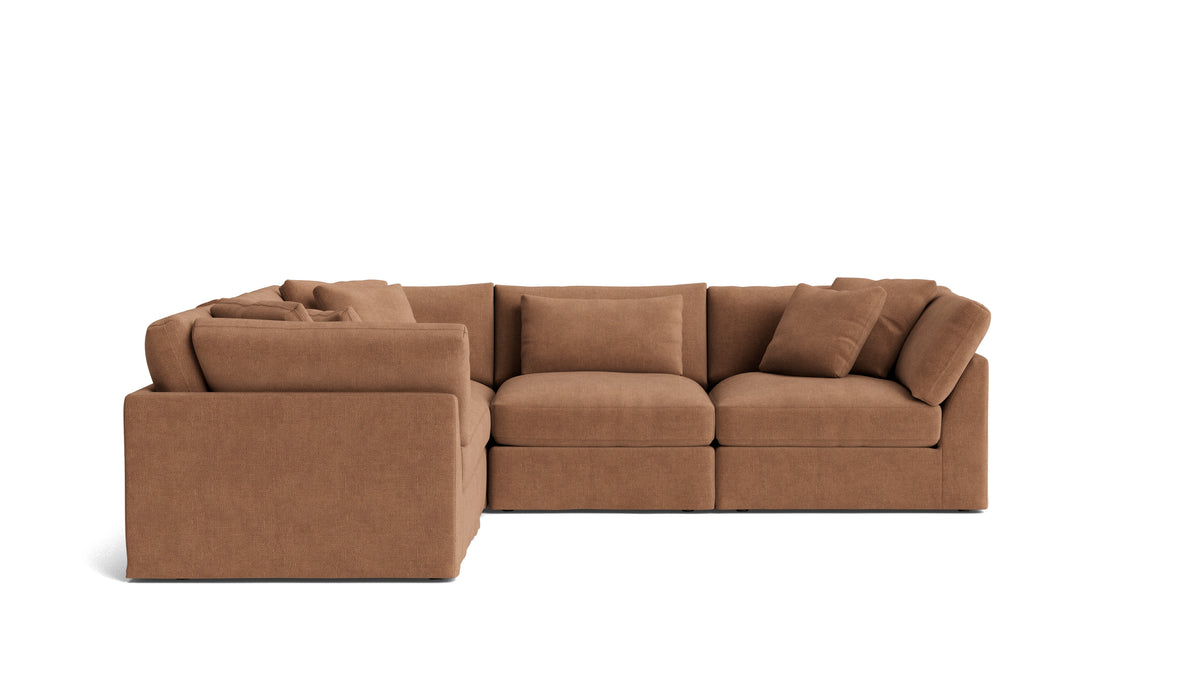 Get Together™ 5-Piece Modular Sectional Closed, Large, Spice