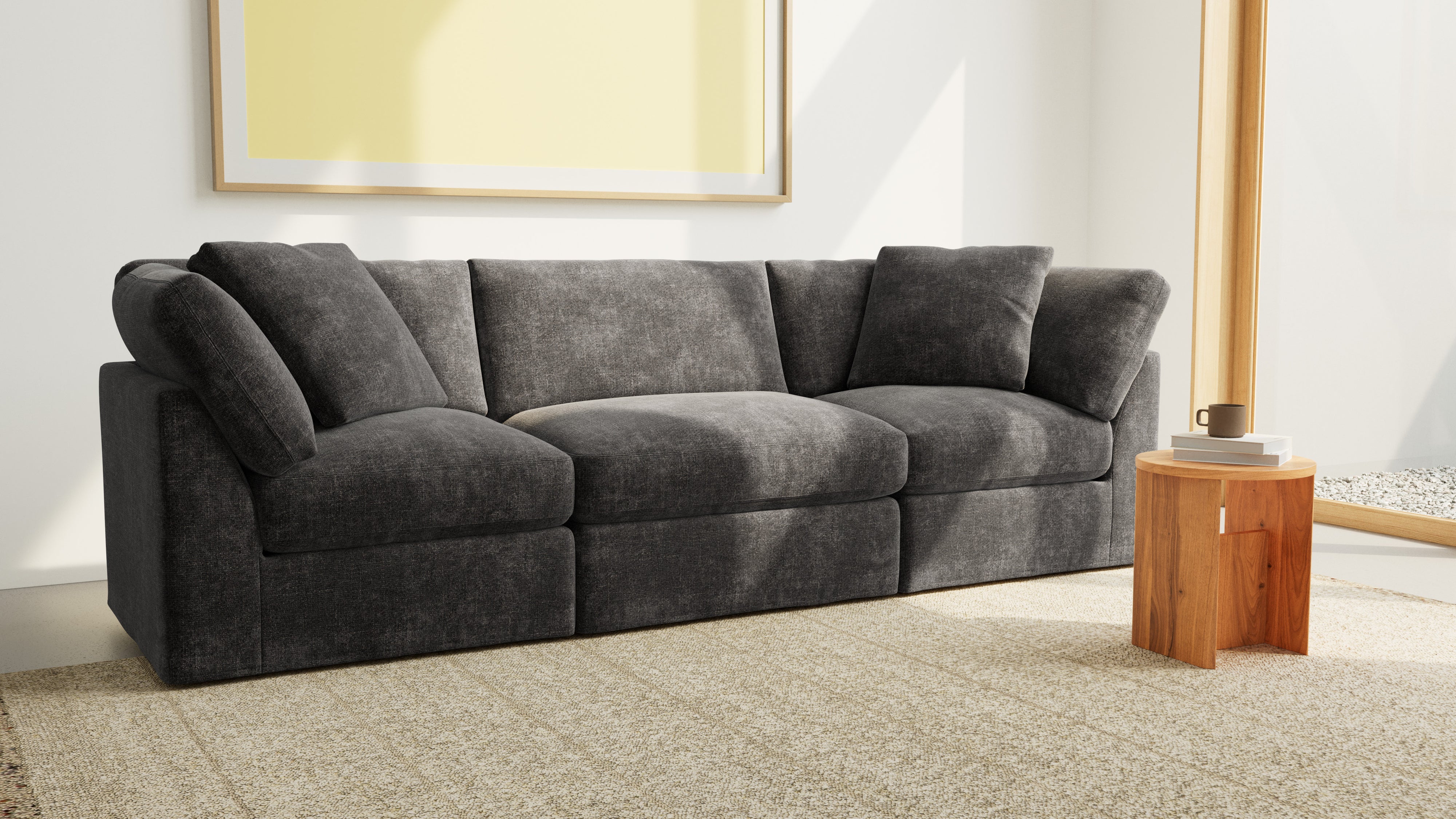 Get Together™ 3 - Piece Modular Sofa, Standard, Truffle - Sundays CompanySEC-YJ-035-003