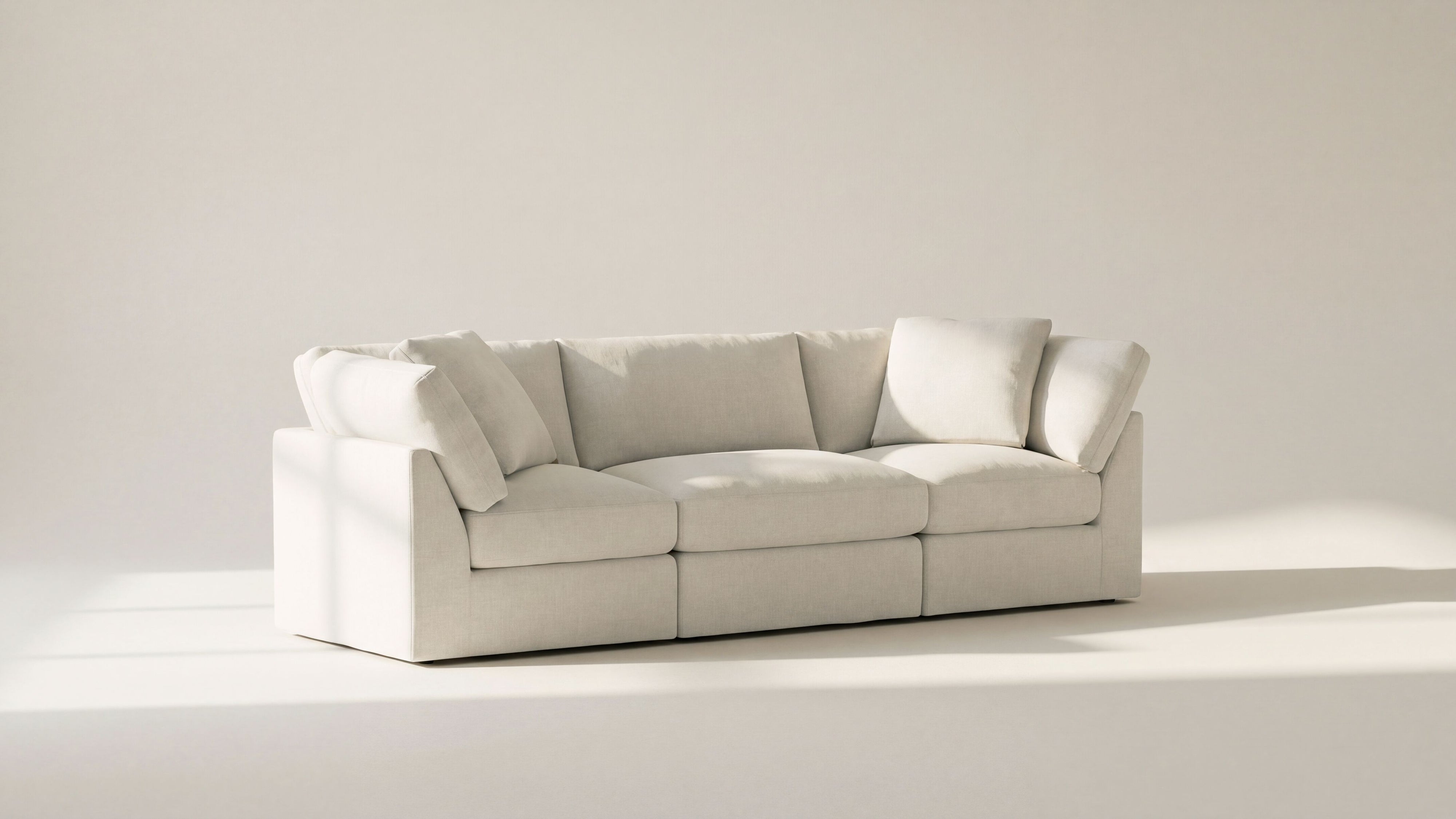 Get Together™ 3-Piece Modular Sofa, Standard, Cream Linen