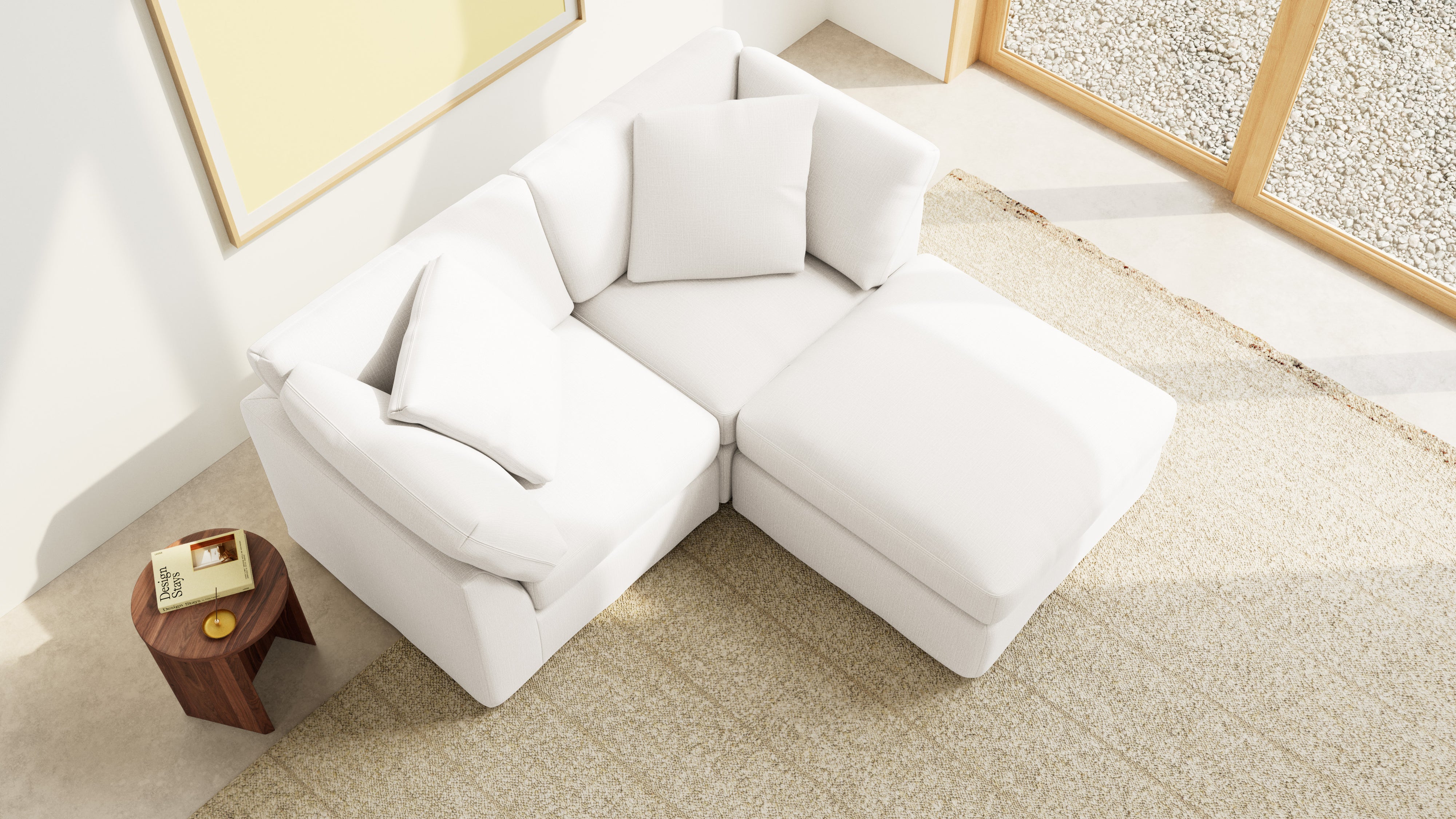 Get Together™ 3-Piece Modular Sectional, Standard, Cream Linen