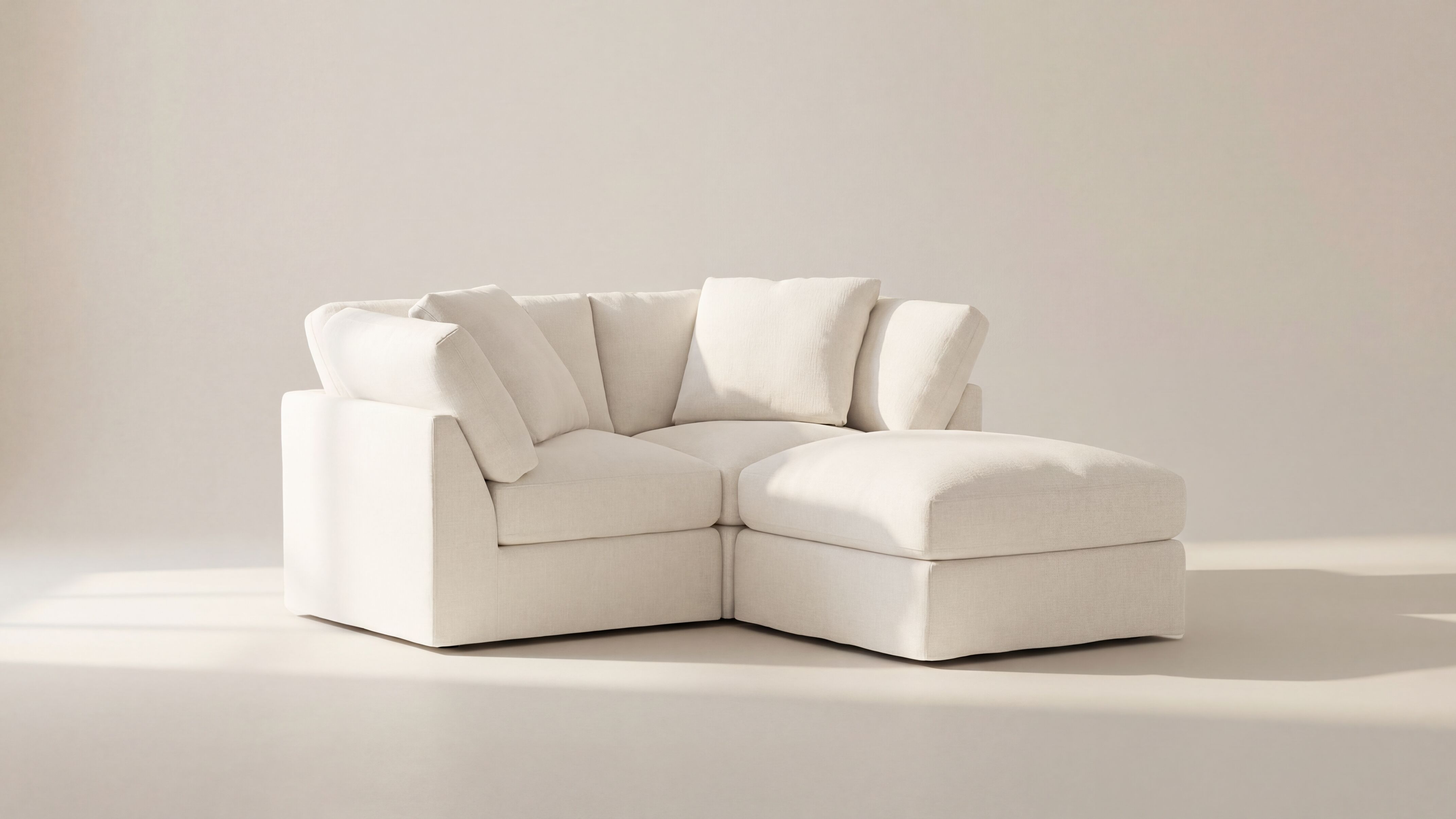 Get Together™ 3-Piece Modular Sectional, Standard, Cream Linen