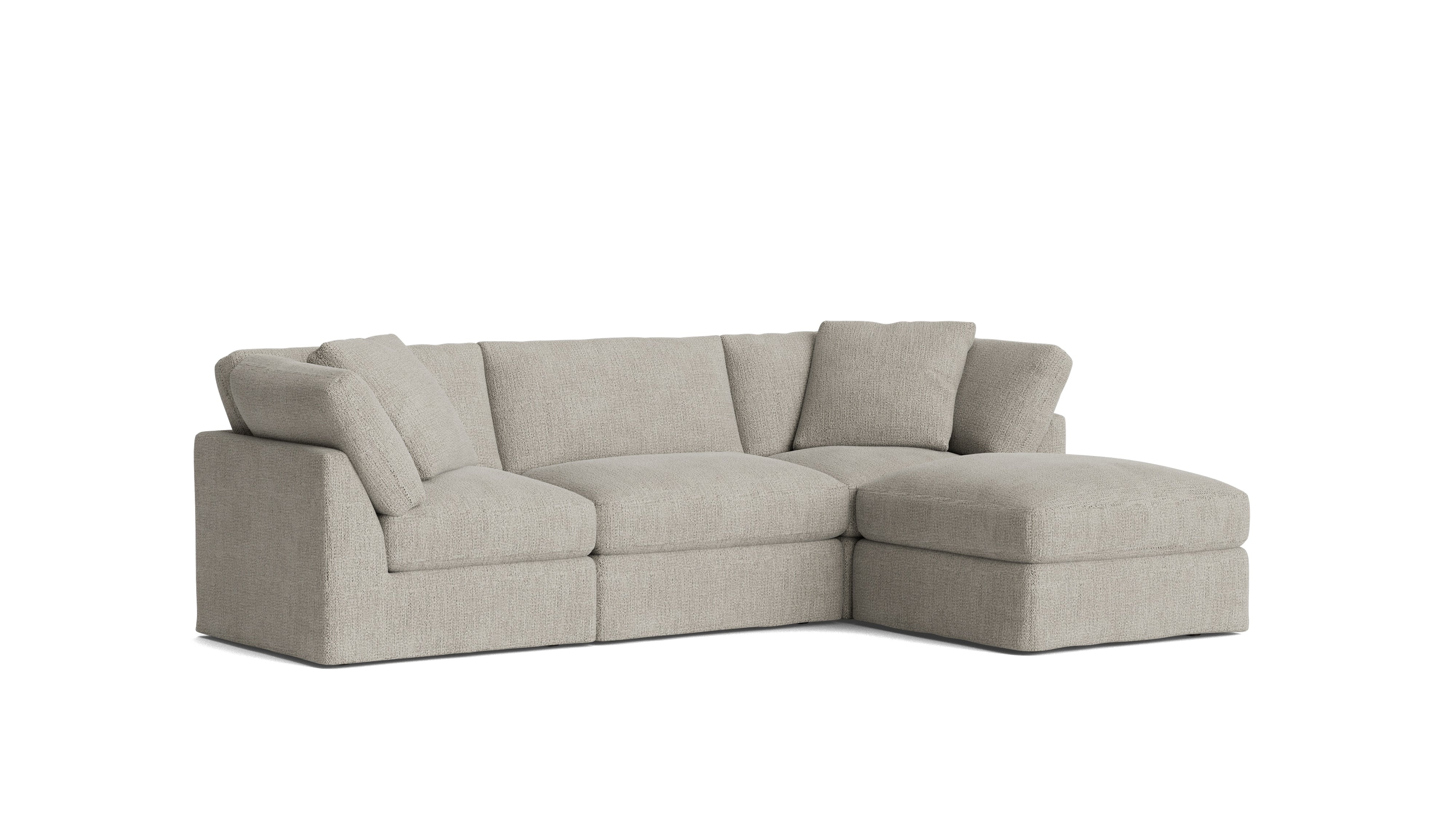 Get Together™ 4 - Piece Modular Sectional, Standard, Oatmeal - Sundays CompanySEC-YJ-037-007